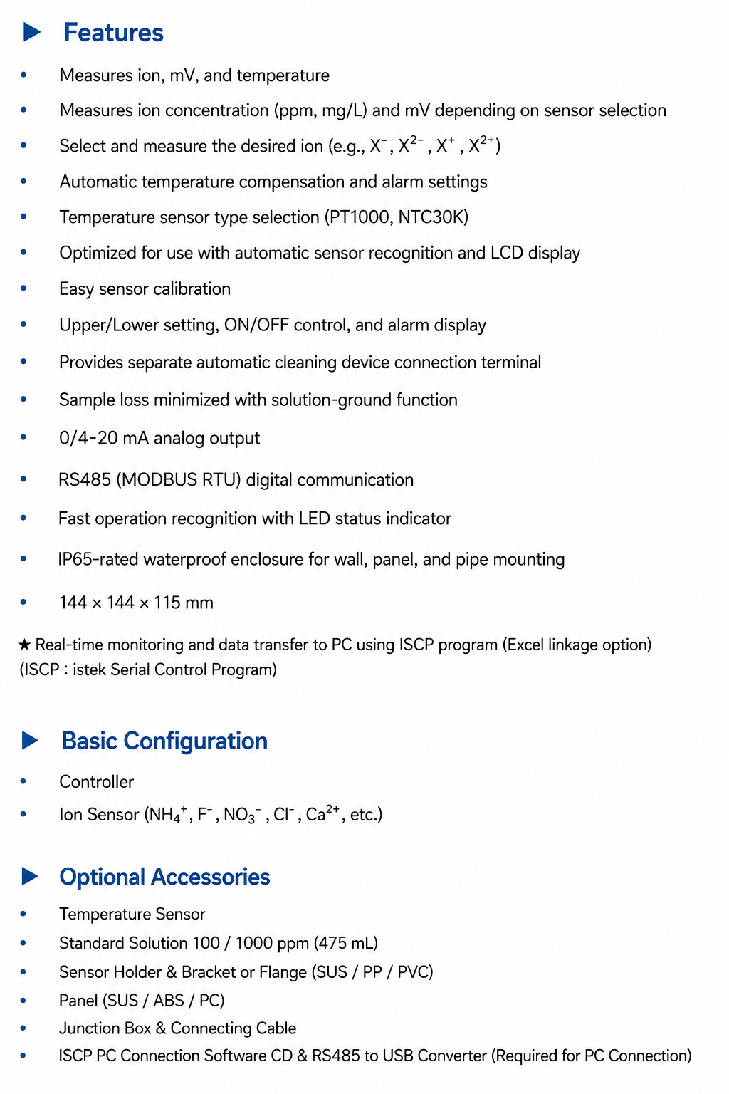 HI5000 Ion/mV/Temperature Online Transmitter
