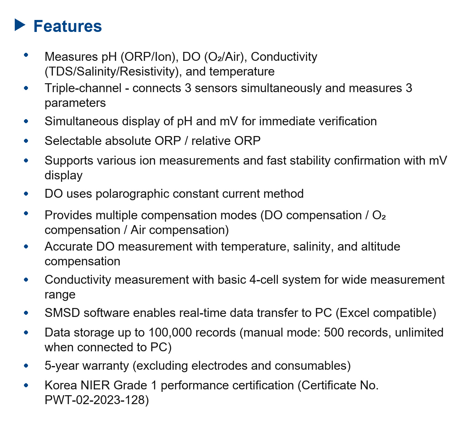 K9000-M(PDC) Laboratory pH/ORP/Ion, DO/Conductivity/TDS/Salinity/Resistivity Meter (Triple Channel)