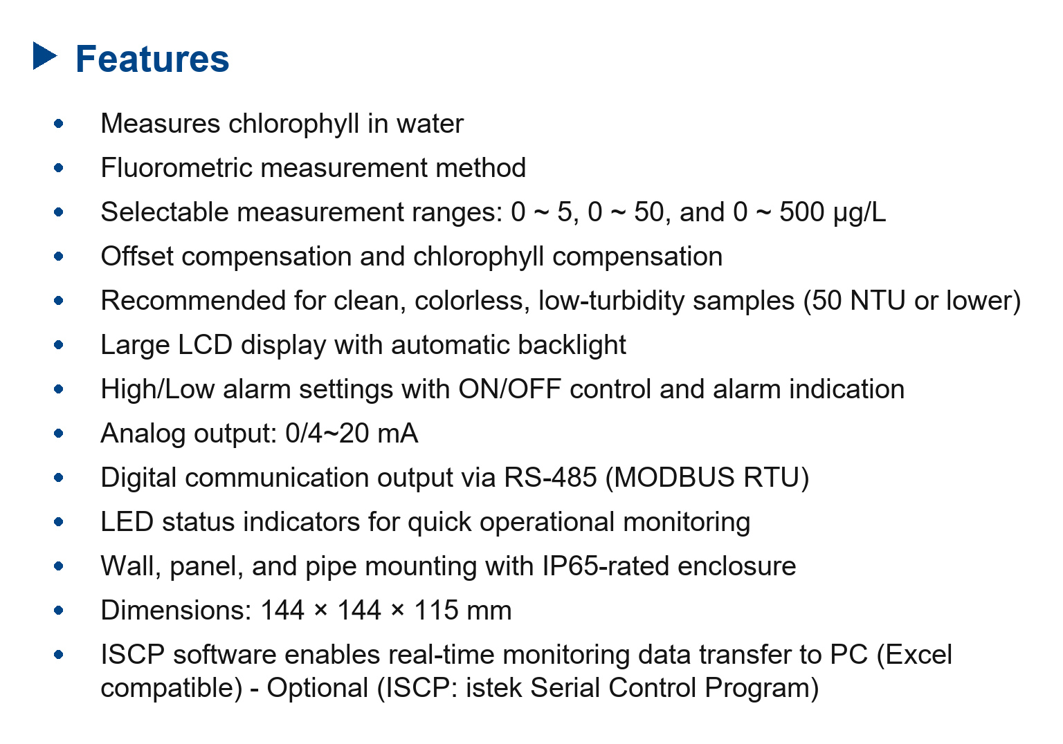 MC8000 Chlorophyll Controller