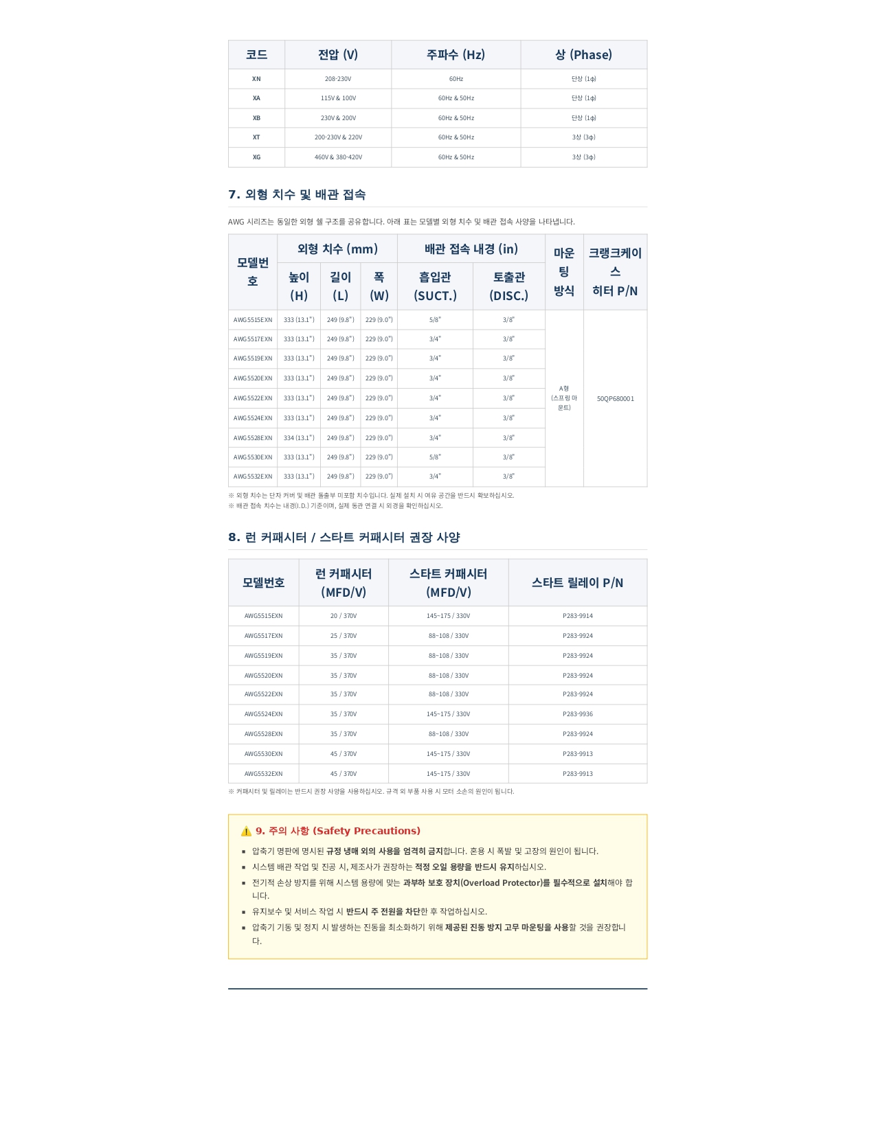 3HP 인도데캄시 (R404 , R22)