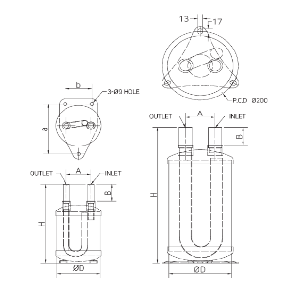 경안 액분리기 입형 (1~10HP)
