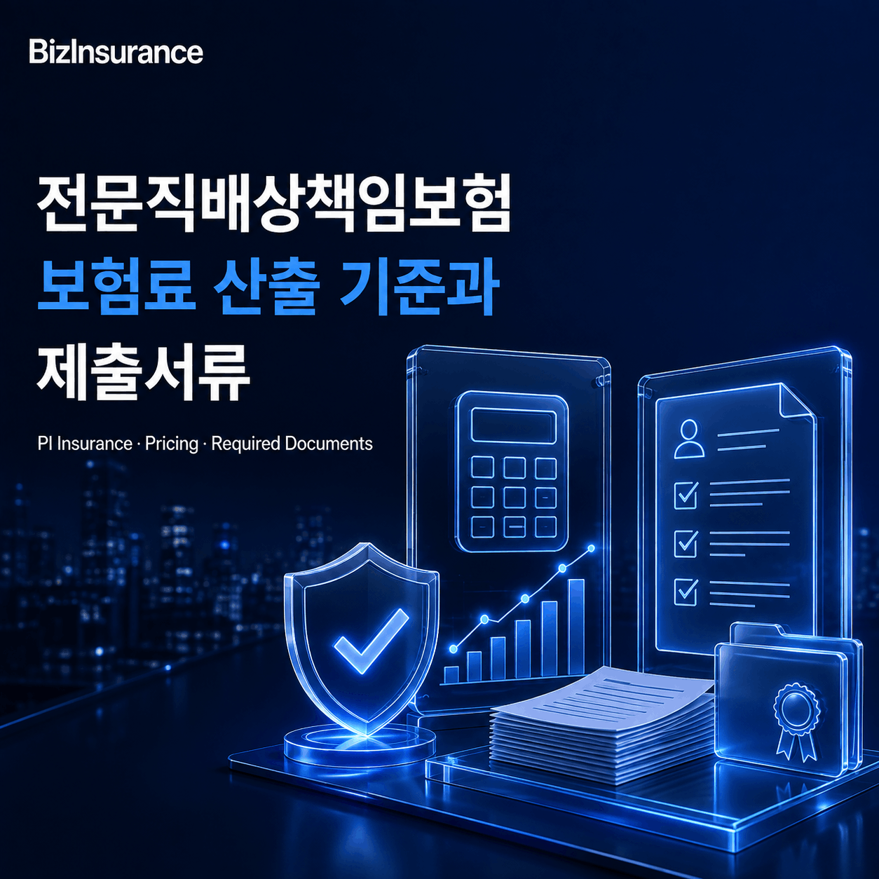 전문인배상책임보험 보험료 산출 기준 PI보험 견적 가입 서류 보상한도 설정