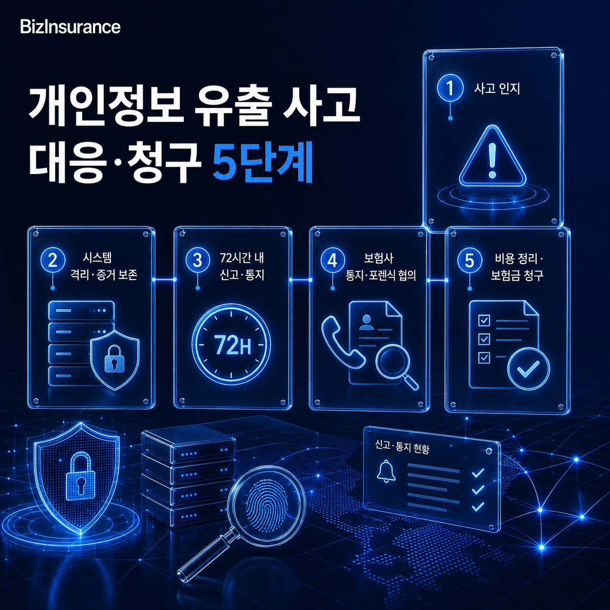 사이버 사고 대응 타임라인 보험금 청구 순서 포렌식 사전승인