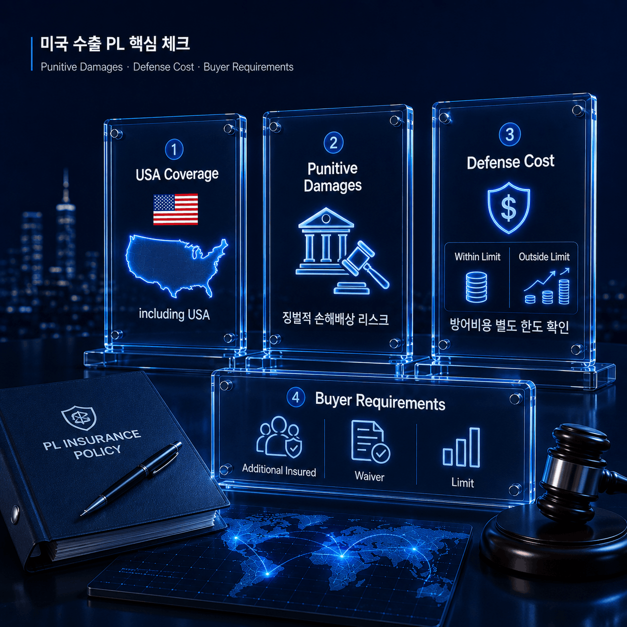미국 제조물책임 징벌적 손해배상 방어비용 구조 PL보험 담보 확장