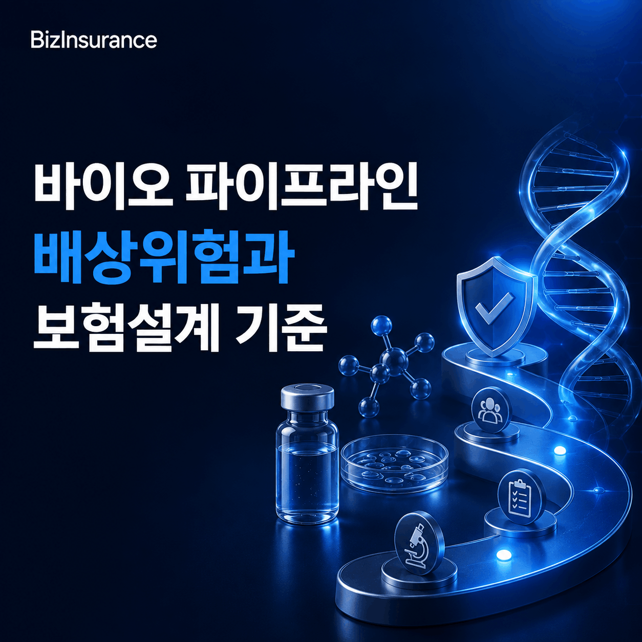 파이프라인 단계별 보험 전임상 임상 시판 위험 바이오 단계별 배상책임 신약개발 보험 설계