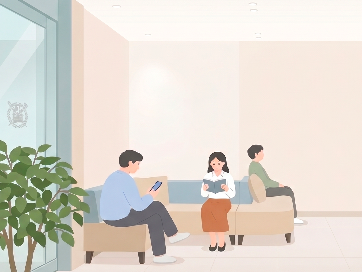 서울장좋은외과의원 대장항문클리닉 대기실 전경