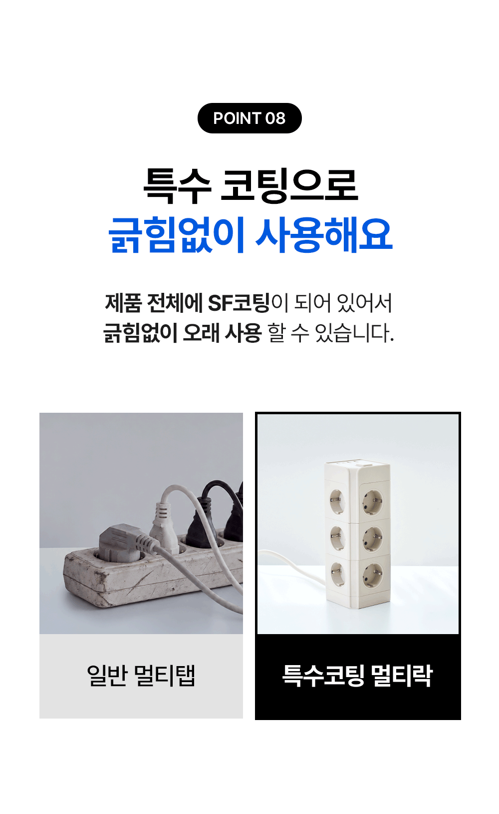 [6차 완판] 멀티락 8구 12구 고용량 타워형 큐브 멀티탭 2M(6중안전장치, 세로형 멀티콘센트, 초고속 충전)