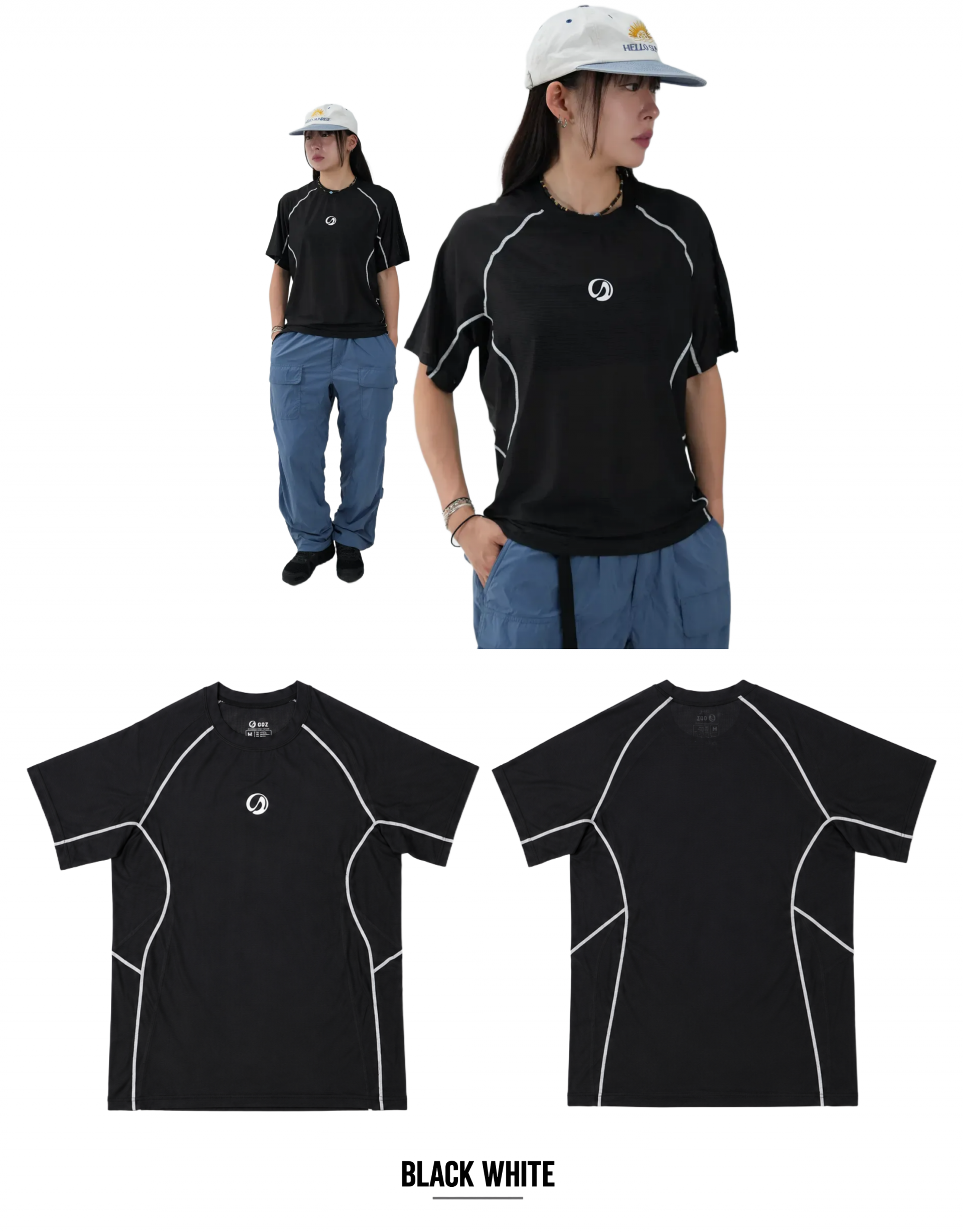 BREEZE SHORT SLEEVE (BLACK WHITE)
