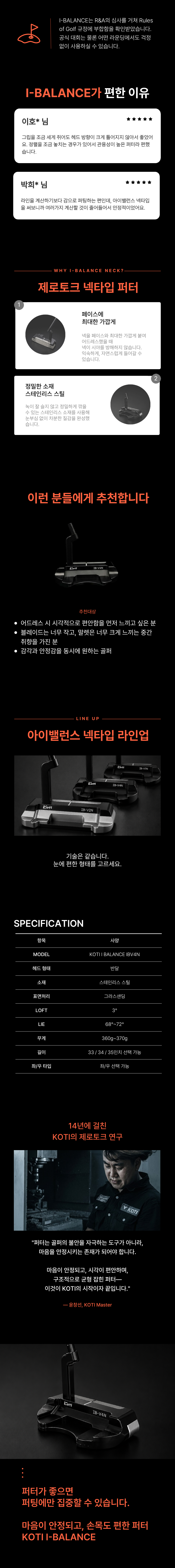 I Balance Putter Neck Standard Halfmoon