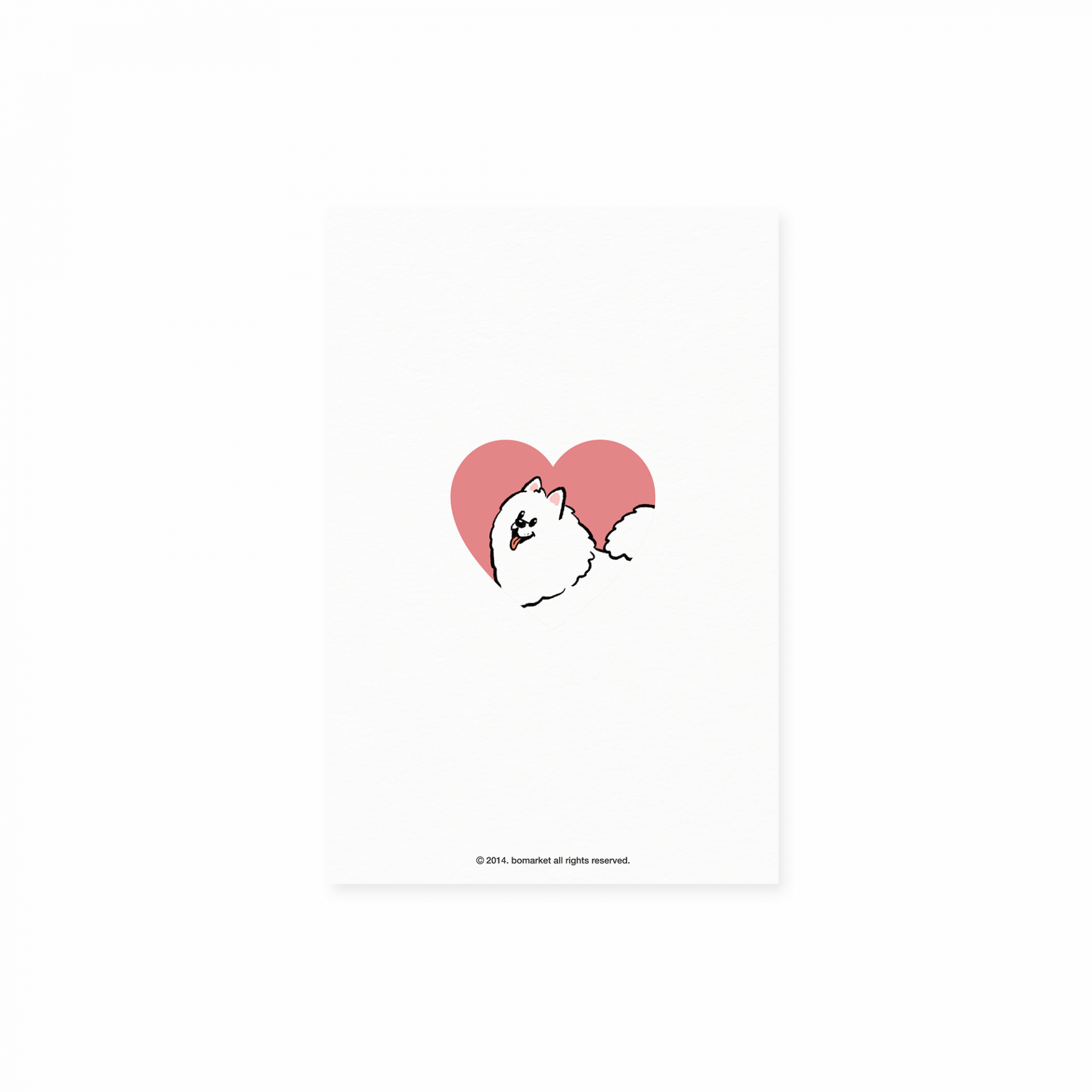 보마켓 하트 엽서
