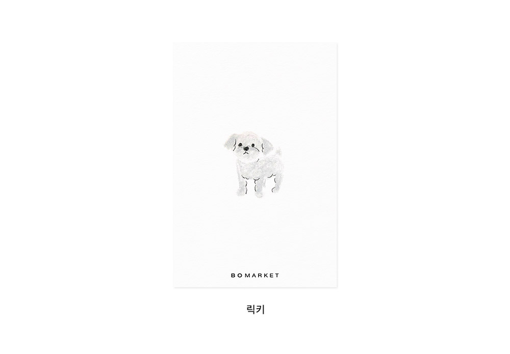 보마켓 강아지 엽서