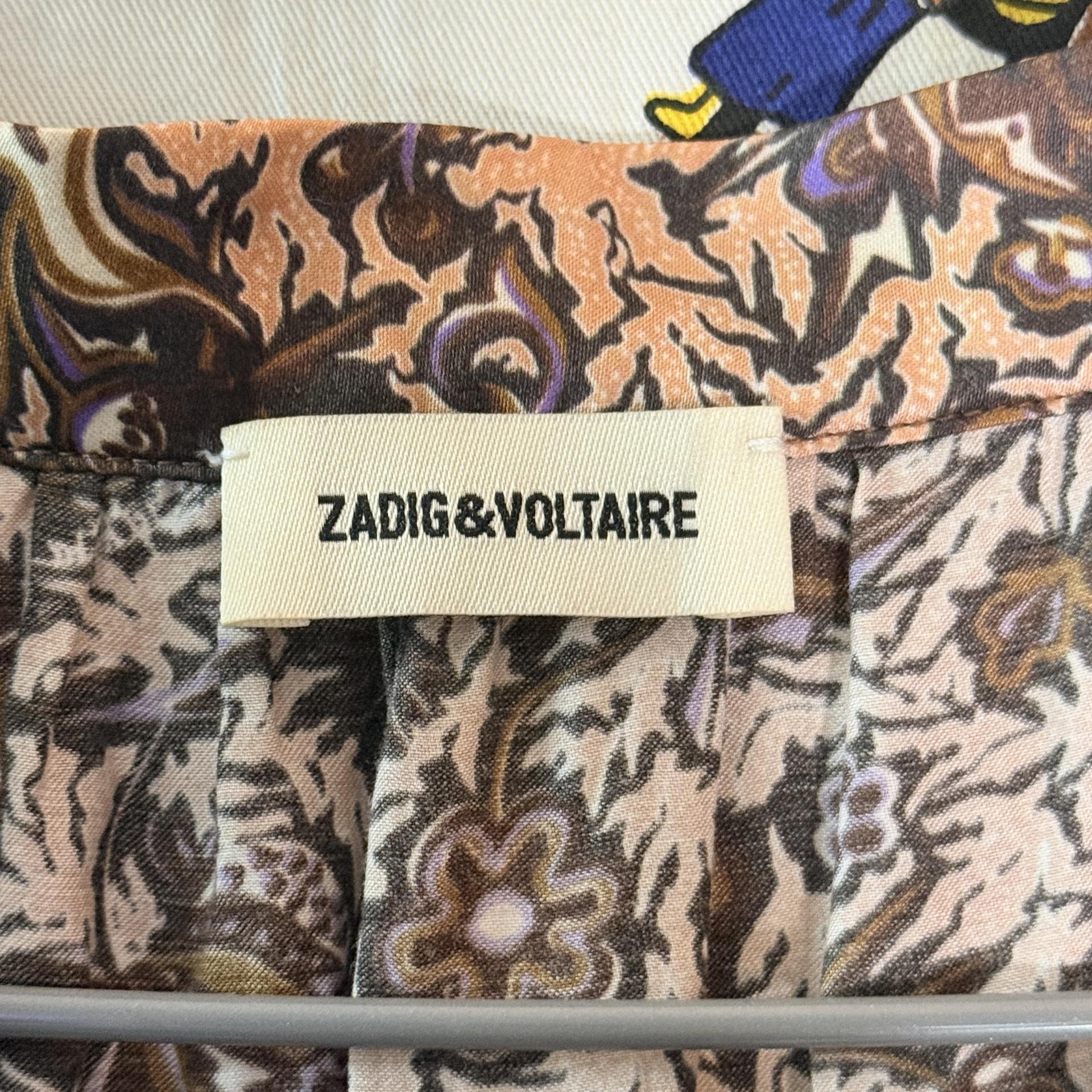 [Zadig & Voltaire] Paisley Pattern Asymmetric Long Dress