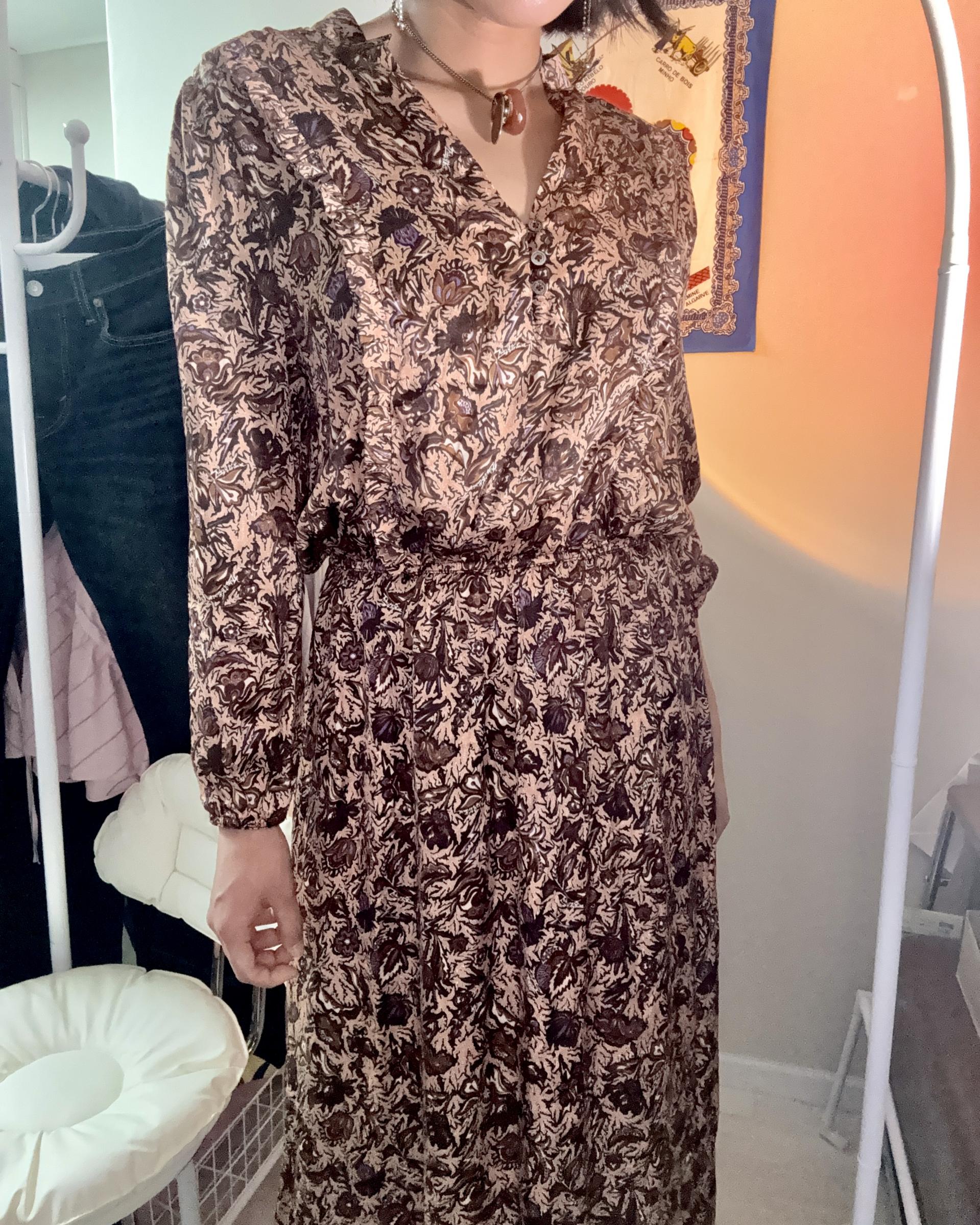 [Zadig & Voltaire] Paisley Pattern Asymmetric Long Dress