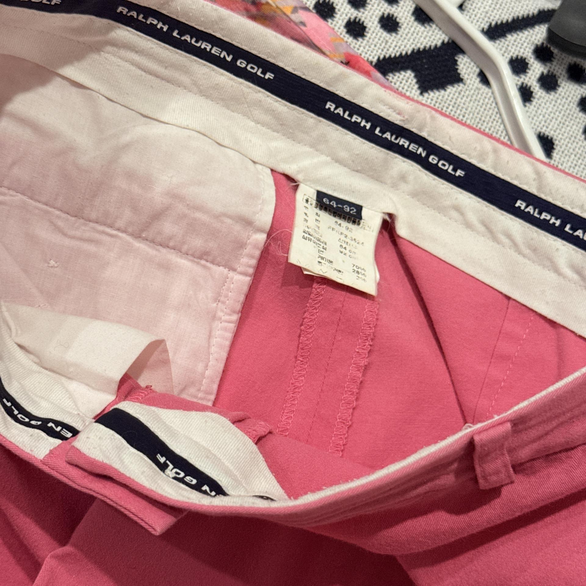 [Ralph Lauren Golf] Pink Cotton Blend Straight Trousers