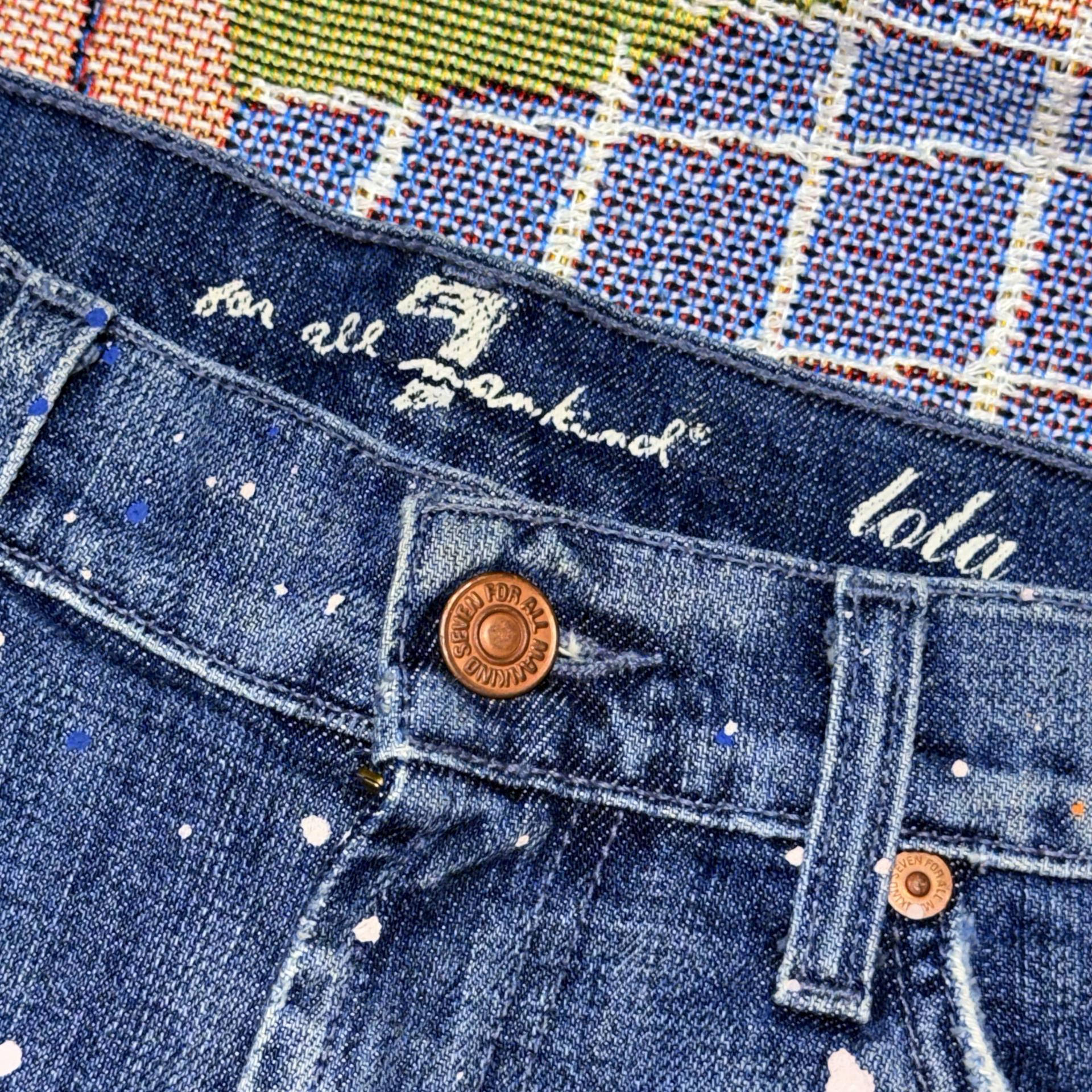 [7 For All Mankind] 세븐포올맨카인드 페인트 스플래터 데님 쇼츠 (27)