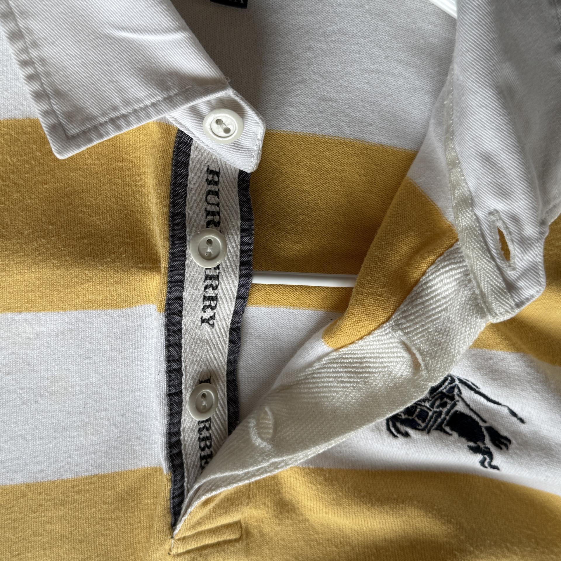 [BURBERRY LONDON] Yellow Stripe Rugby Shirt