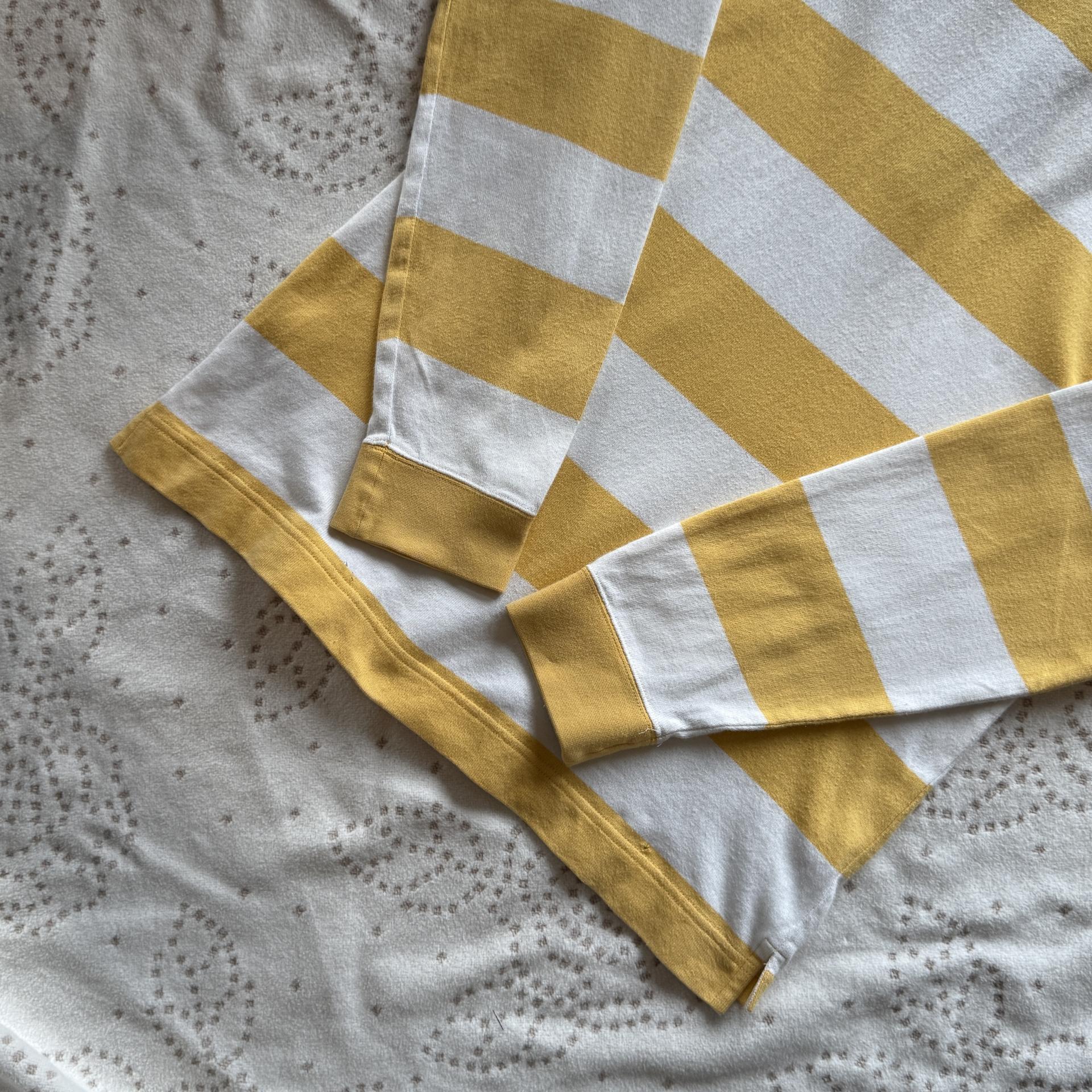 [BURBERRY LONDON] Yellow Stripe Rugby Shirt