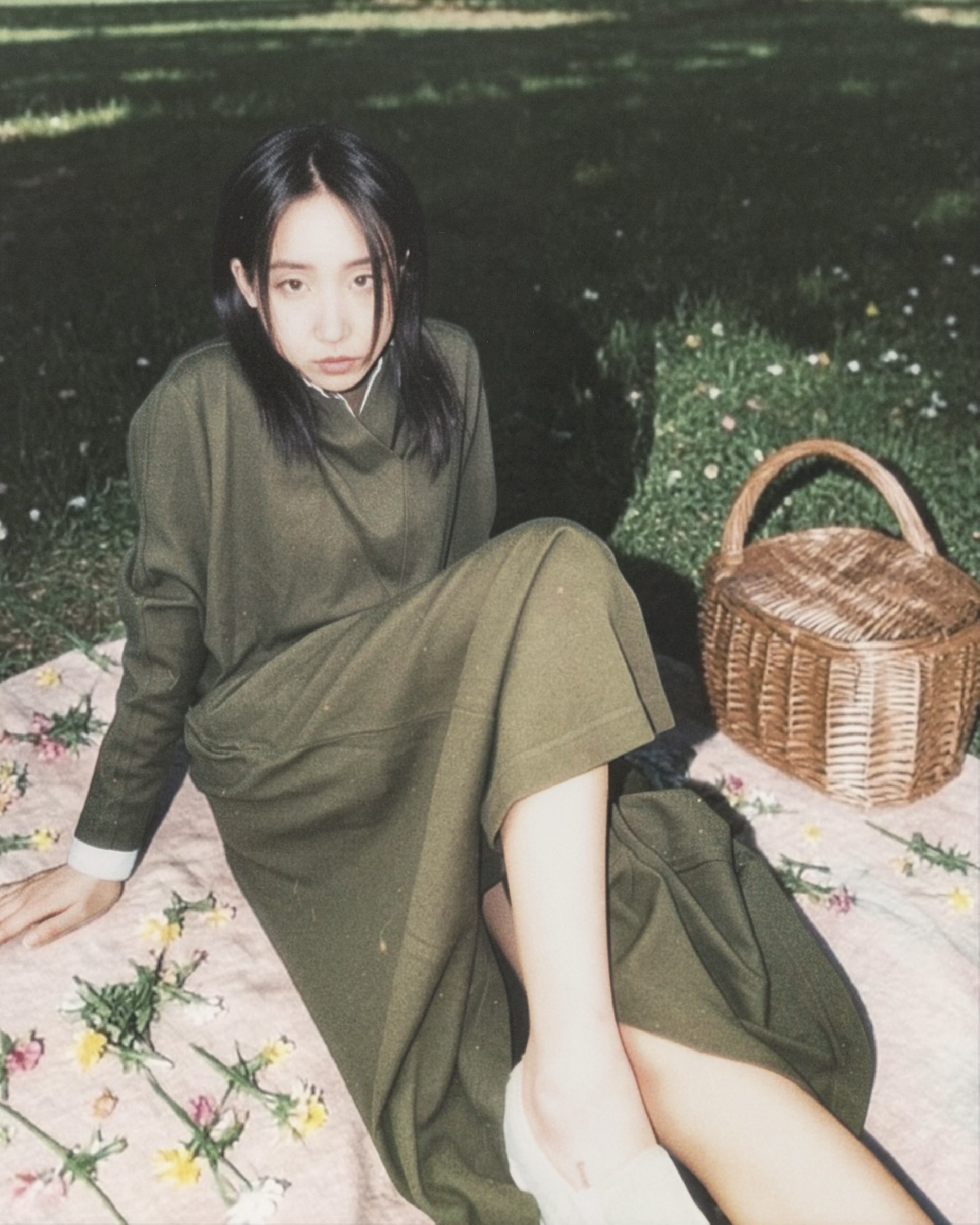 [Plantation ISSEY MIYAKE] Wool Banding Long Dress