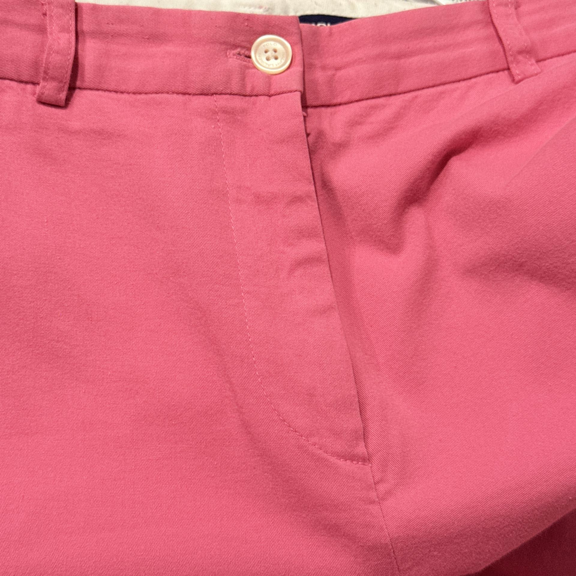 [Ralph Lauren Golf] Pink Cotton Blend Straight Trousers