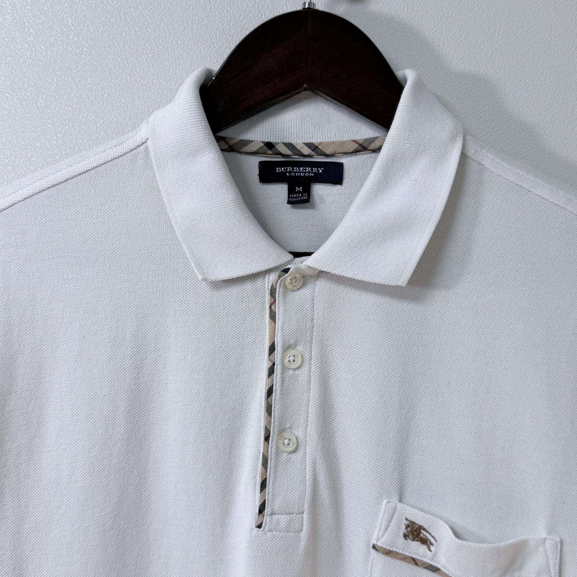 ㅣ[BURBERRY LONDON] Nova Check Piping Pique Polo Shirt