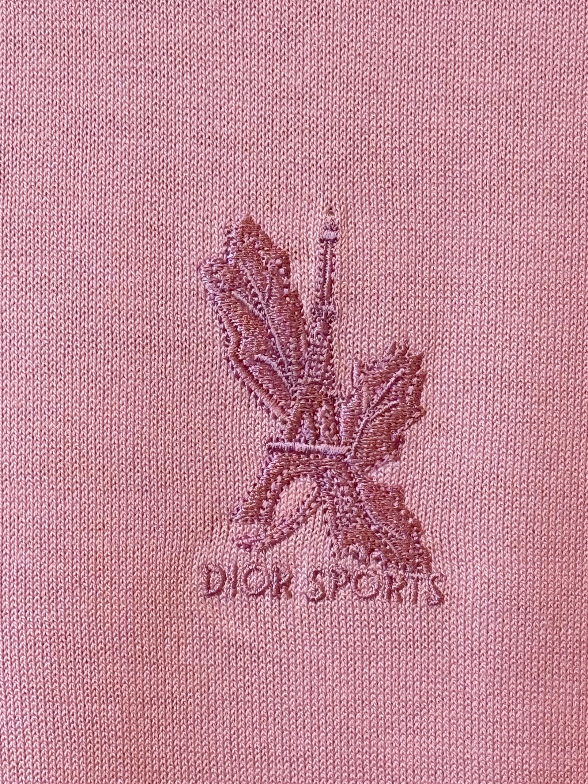 [Christian Dior SPORTS] Vintage Eiffel Tower Logo Pink Polo