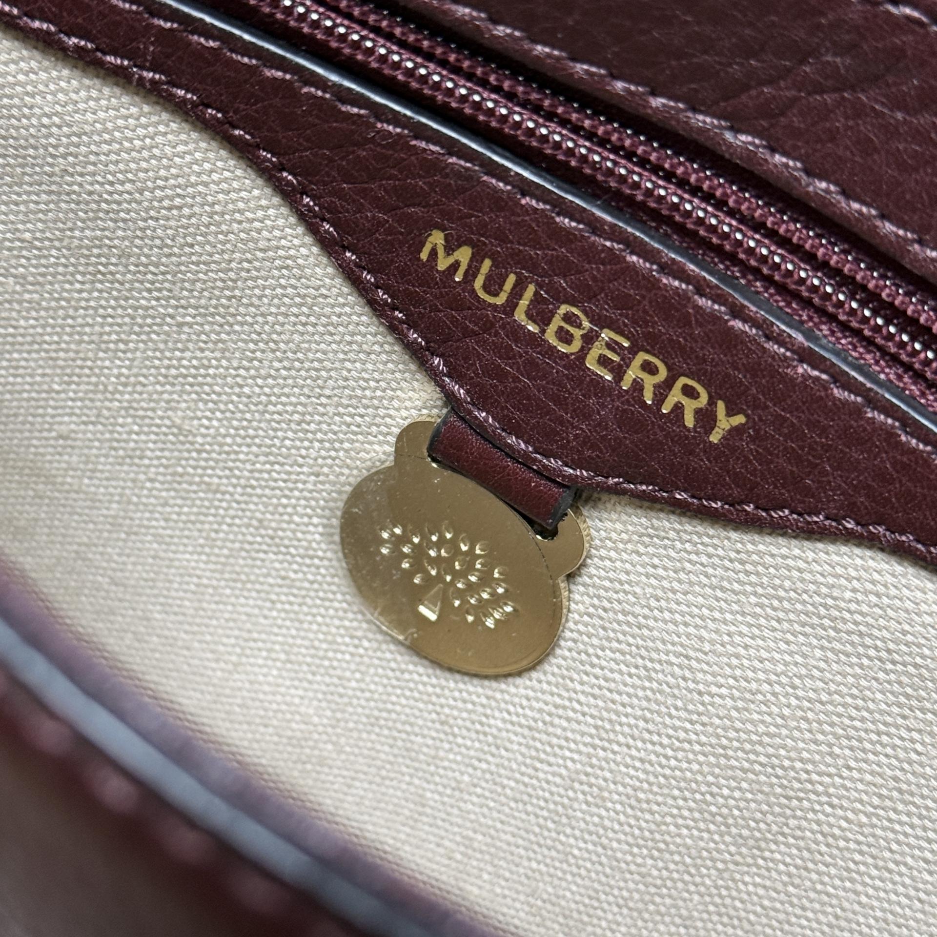 [Mulberry] Leather Saddle Crossbody Shoulder Bag