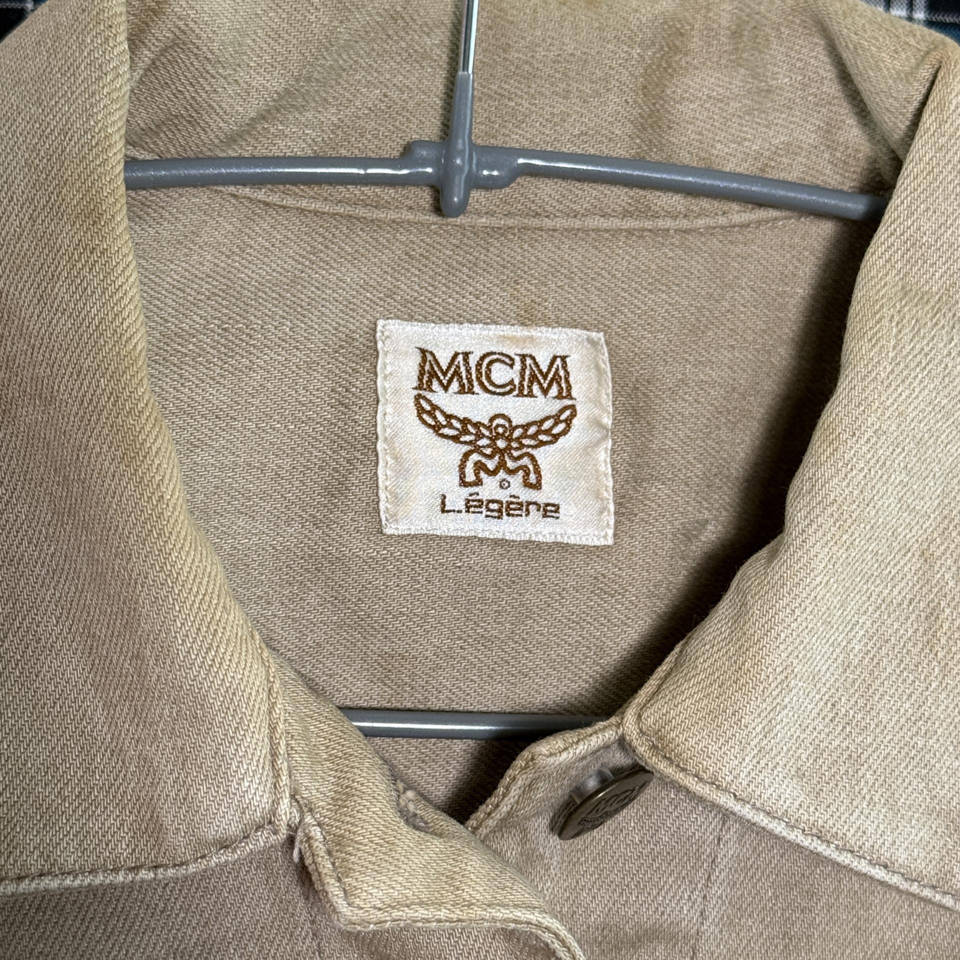 [MCM Légère] 90s Vintage Beige Cotton Denim Jacket