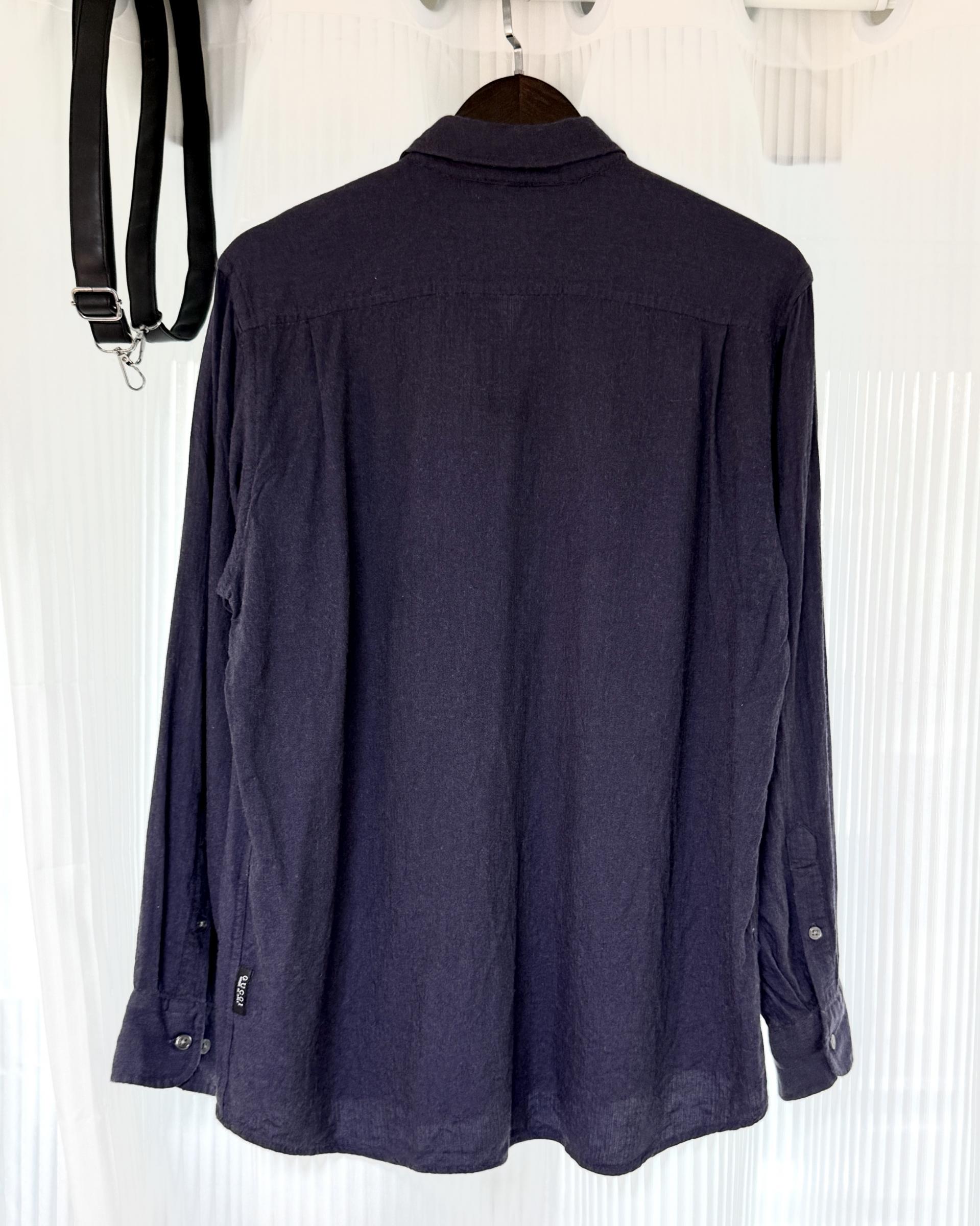 [GUCCI] Herringbone Flannel Long Sleeve Shirt (Purple Navy)