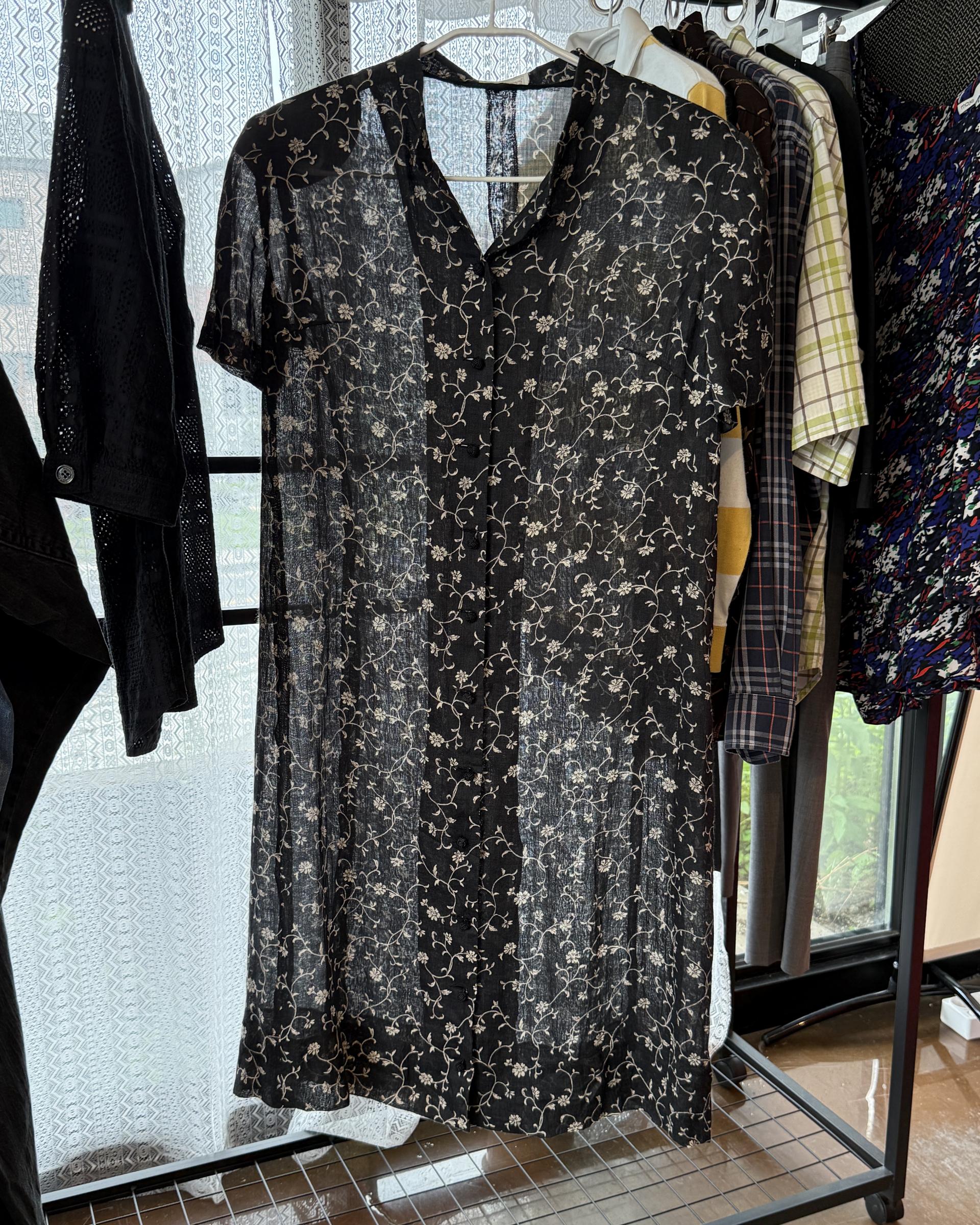 [Burberrys] 90s Floral Sheer Dress