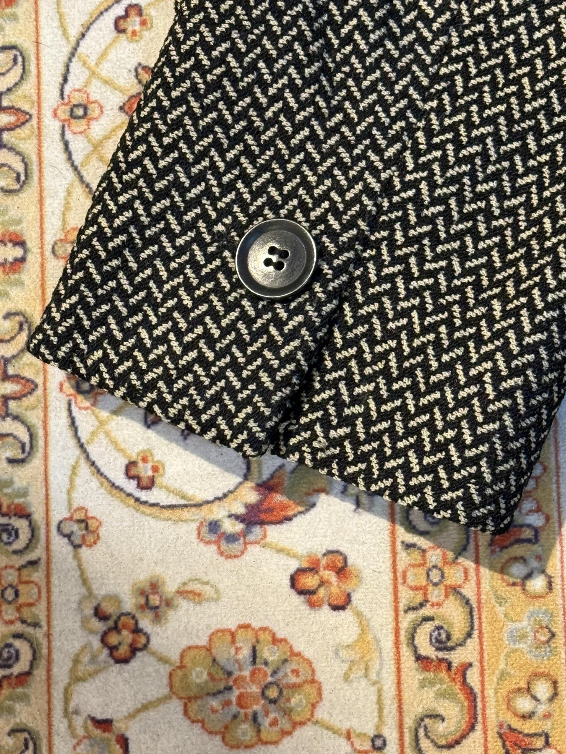 [MaxMara] Vintage Herringbone Wool Tailored Blazer Jacket