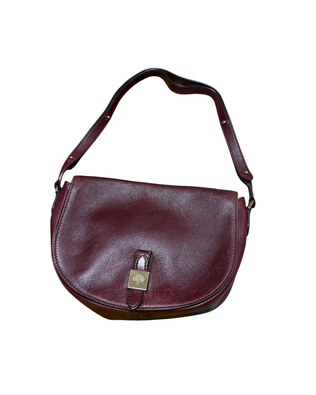[Mulberry] Leather Saddle Crossbody Shoulder Bag