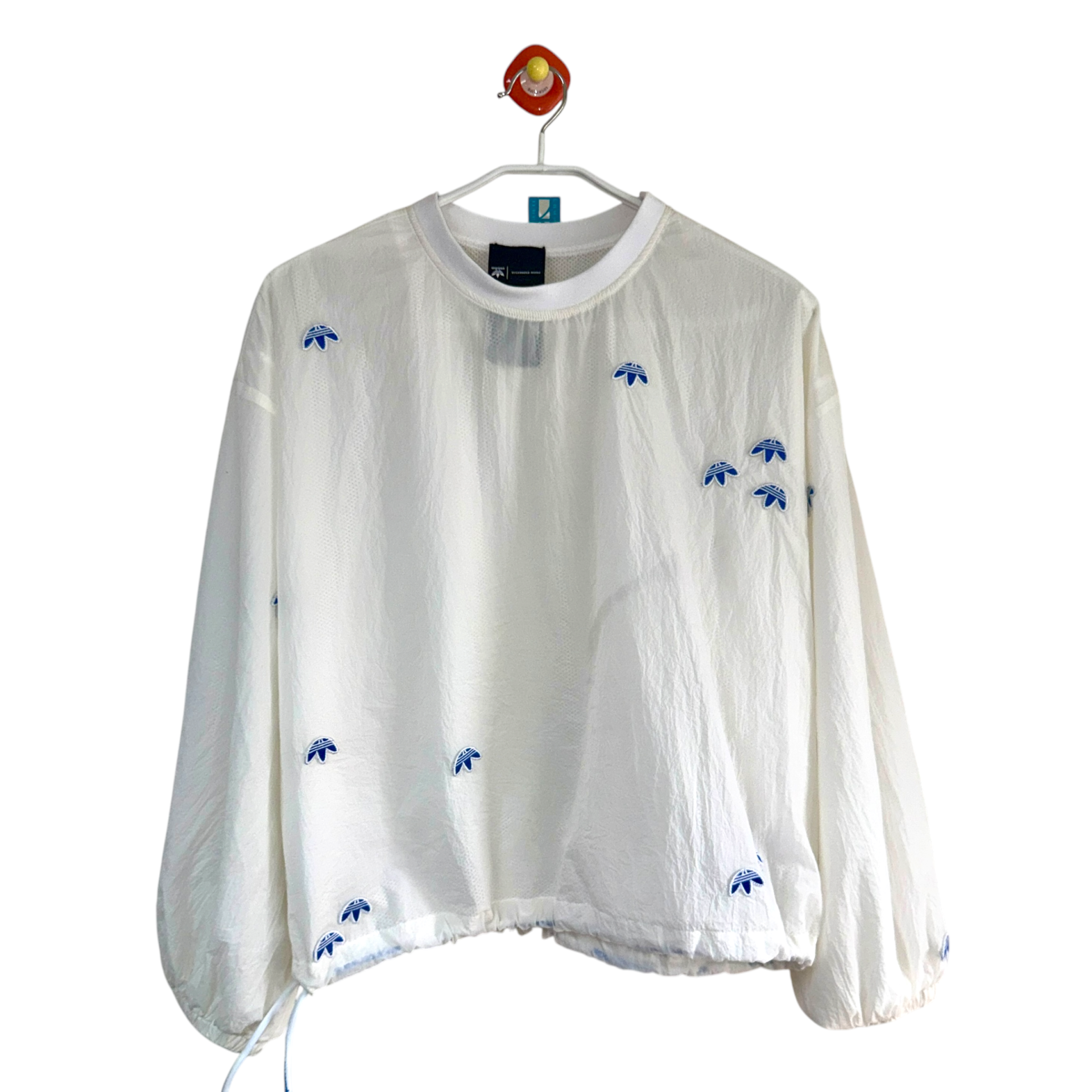 [Adidas x Alexander Wang] Vintage White Windbreaker Jacket (M)