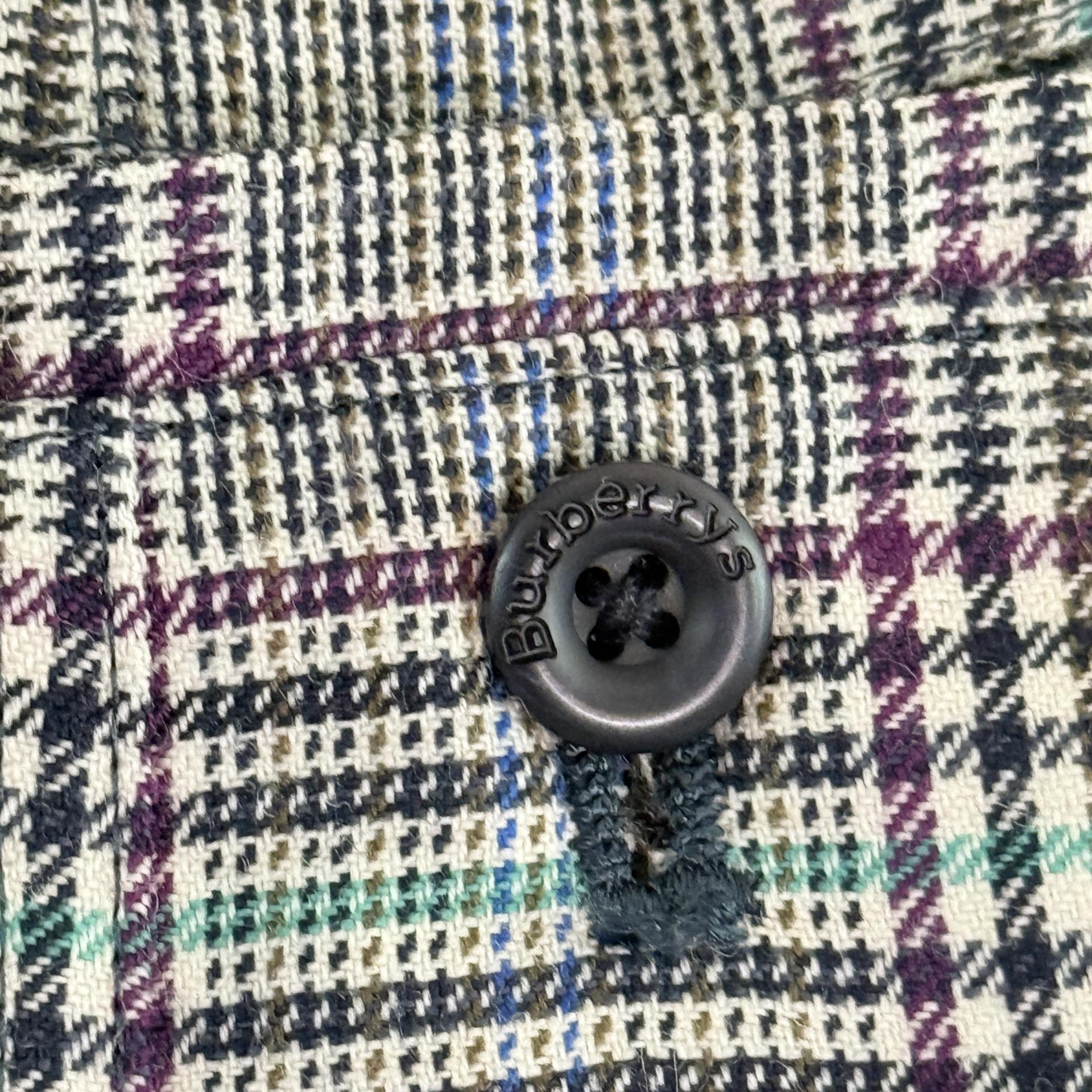 [Burberrys] 90s Check Wrap-Style Pleated Mini Skirt (Grey)
