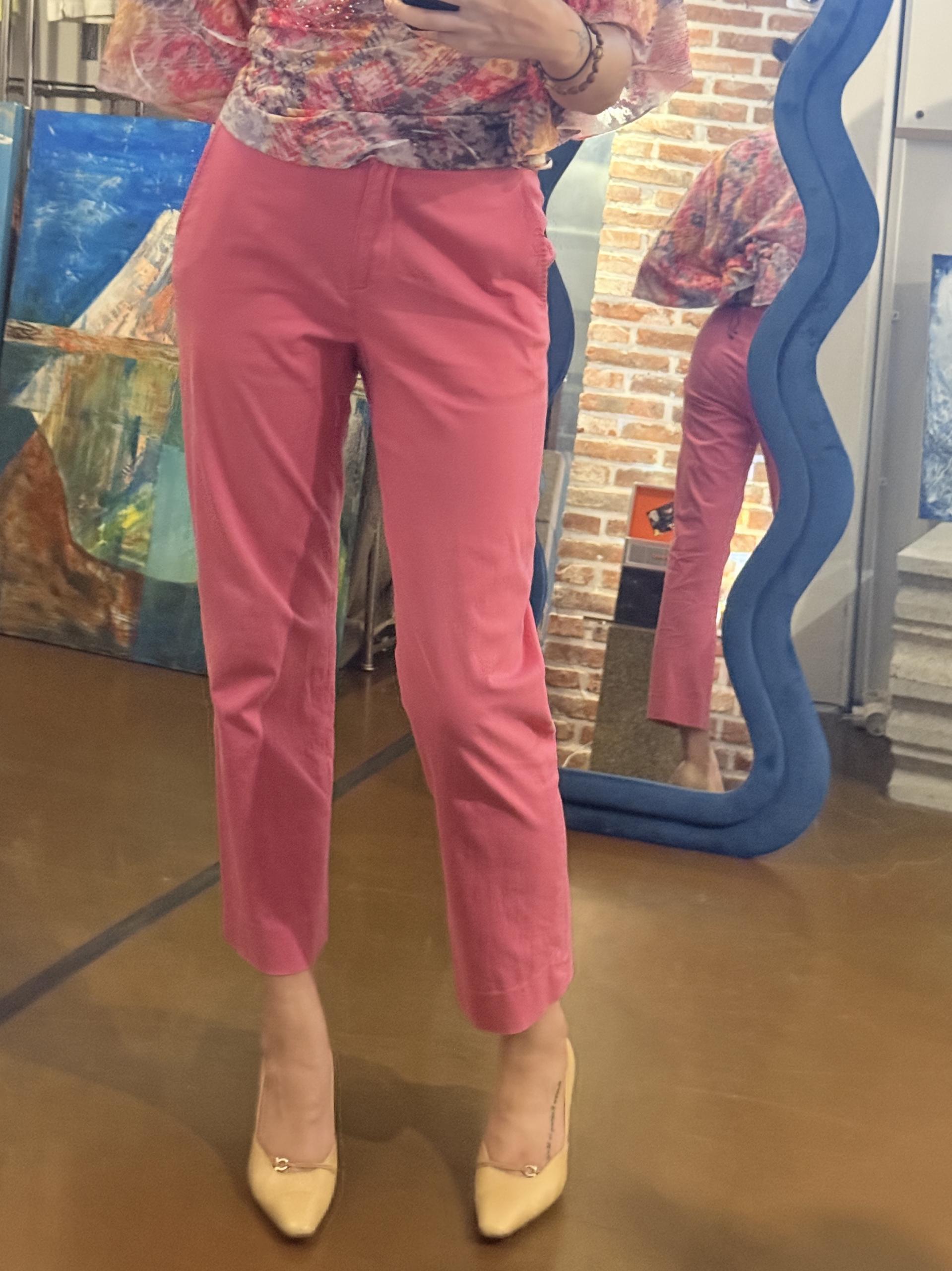 [Ralph Lauren Golf] Pink Cotton Blend Straight Trousers