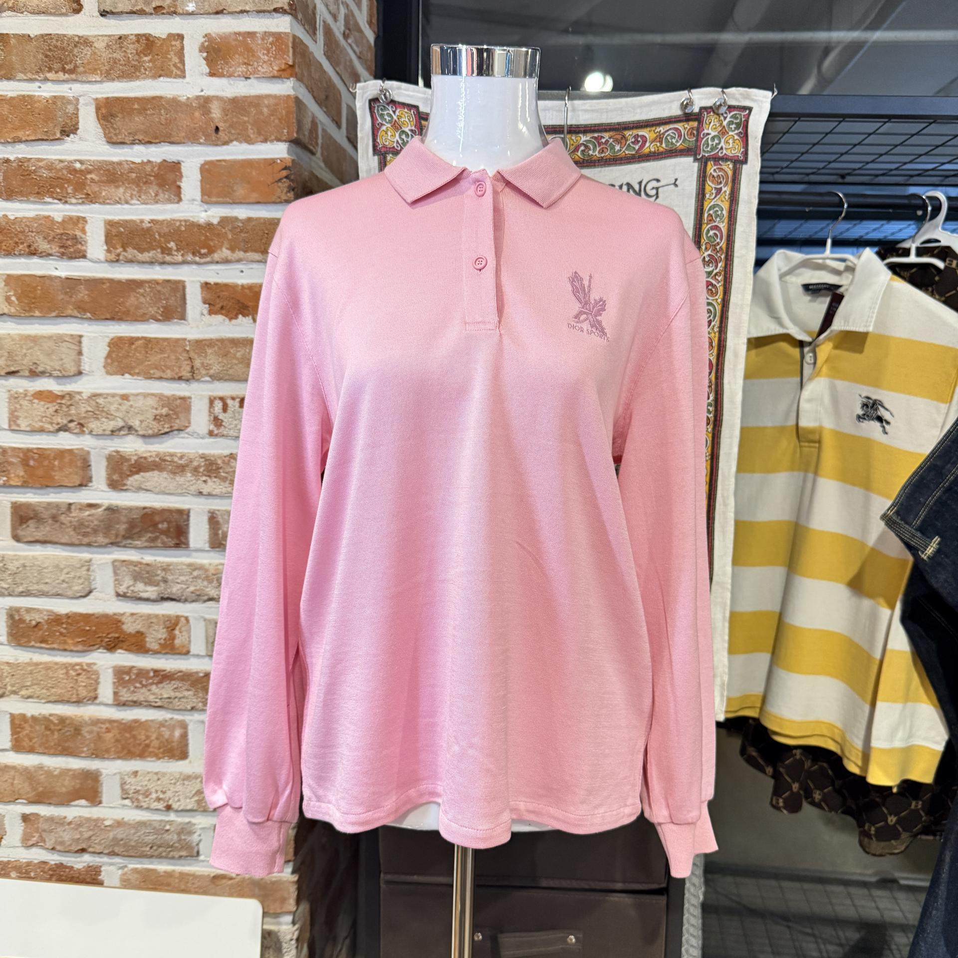 [Christian Dior SPORTS] Vintage Eiffel Tower Logo Pink Polo