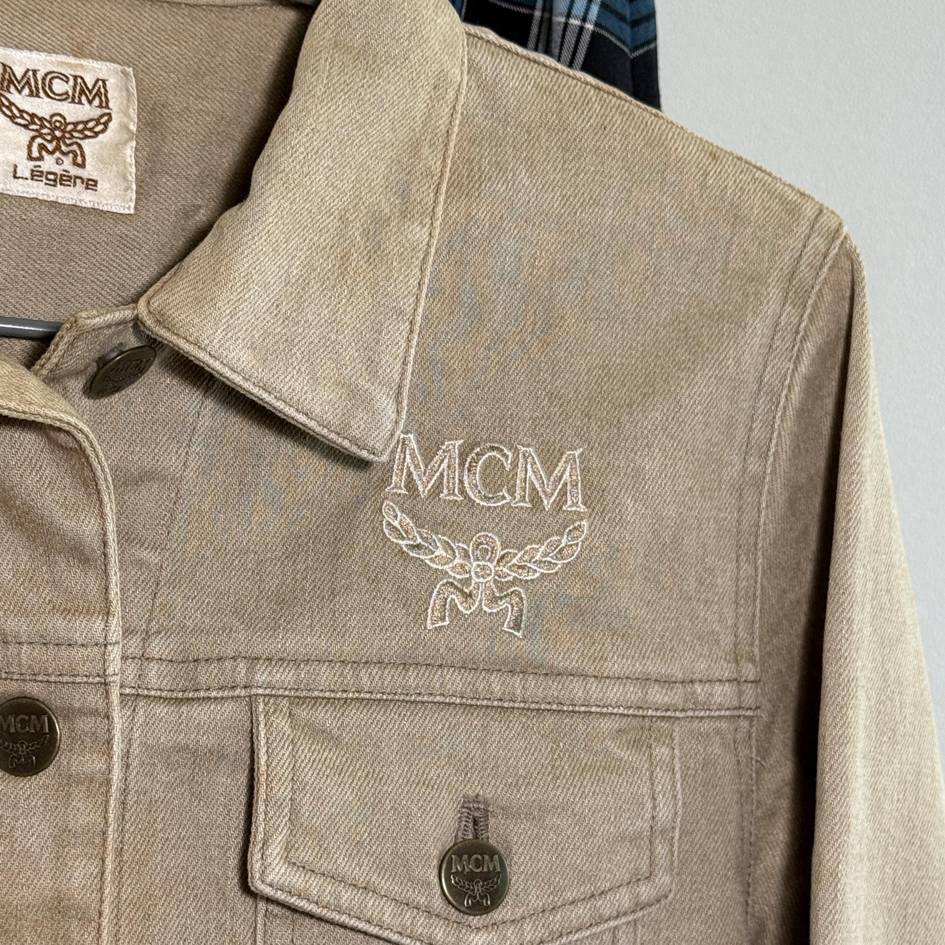 [MCM Légère] 90s Vintage Beige Cotton Denim Jacket