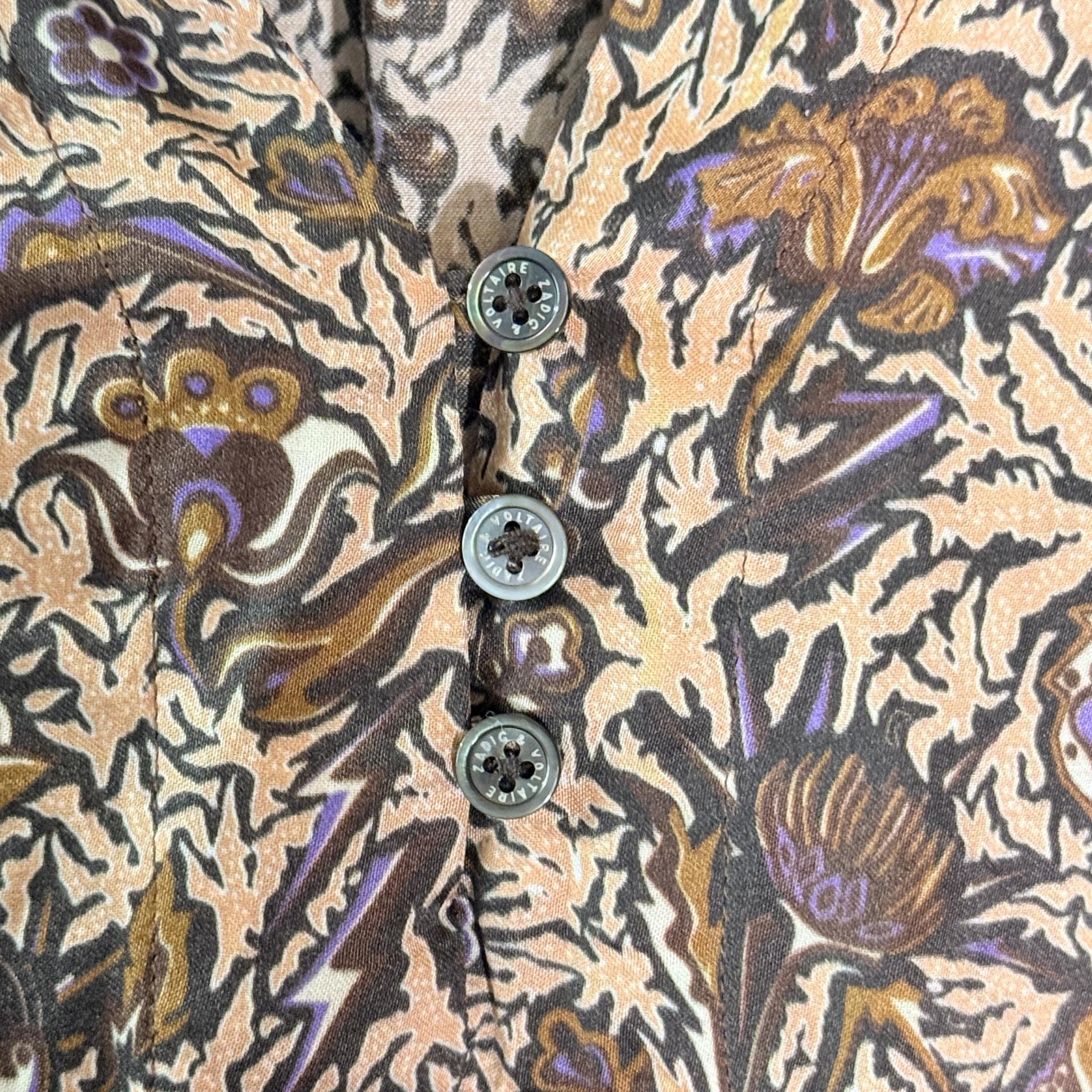 [Zadig & Voltaire] Paisley Pattern Asymmetric Long Dress