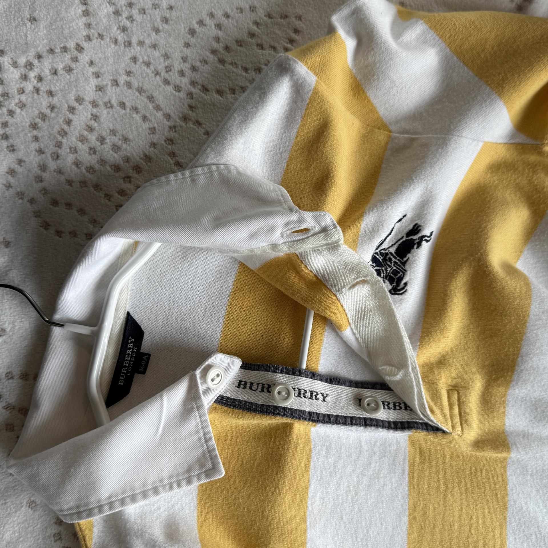 [BURBERRY LONDON] Yellow Stripe Rugby Shirt