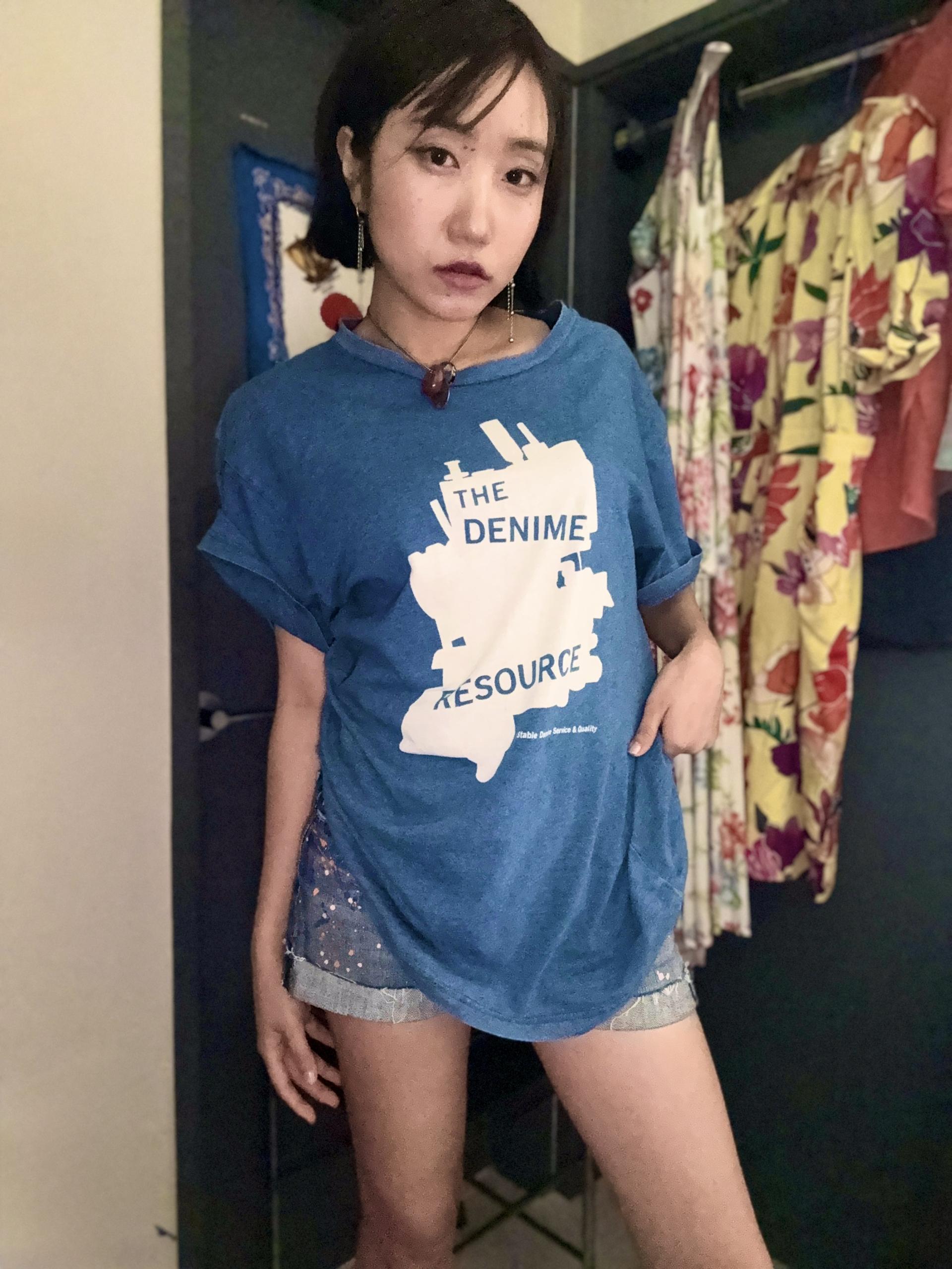 [Denime] 오리지널 리소스 그래픽 청색 블루 반팔 티셔츠