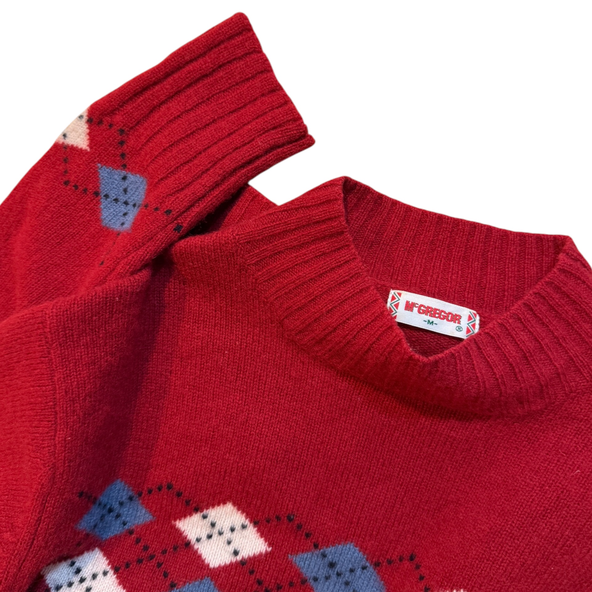 McGregor 90s Argyle Pure Wool Knit