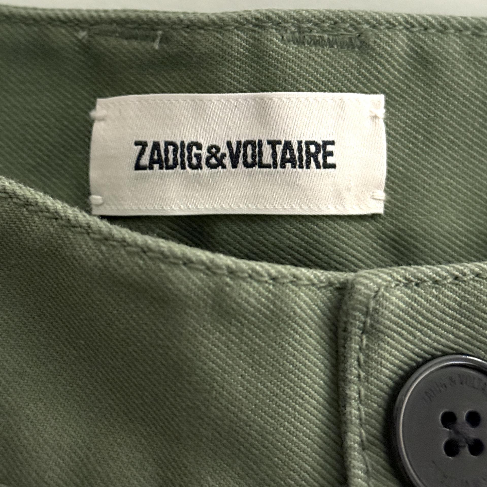 [ZADIG & VOLTAIRE] SUZAN Lace-up Cotton Shorts