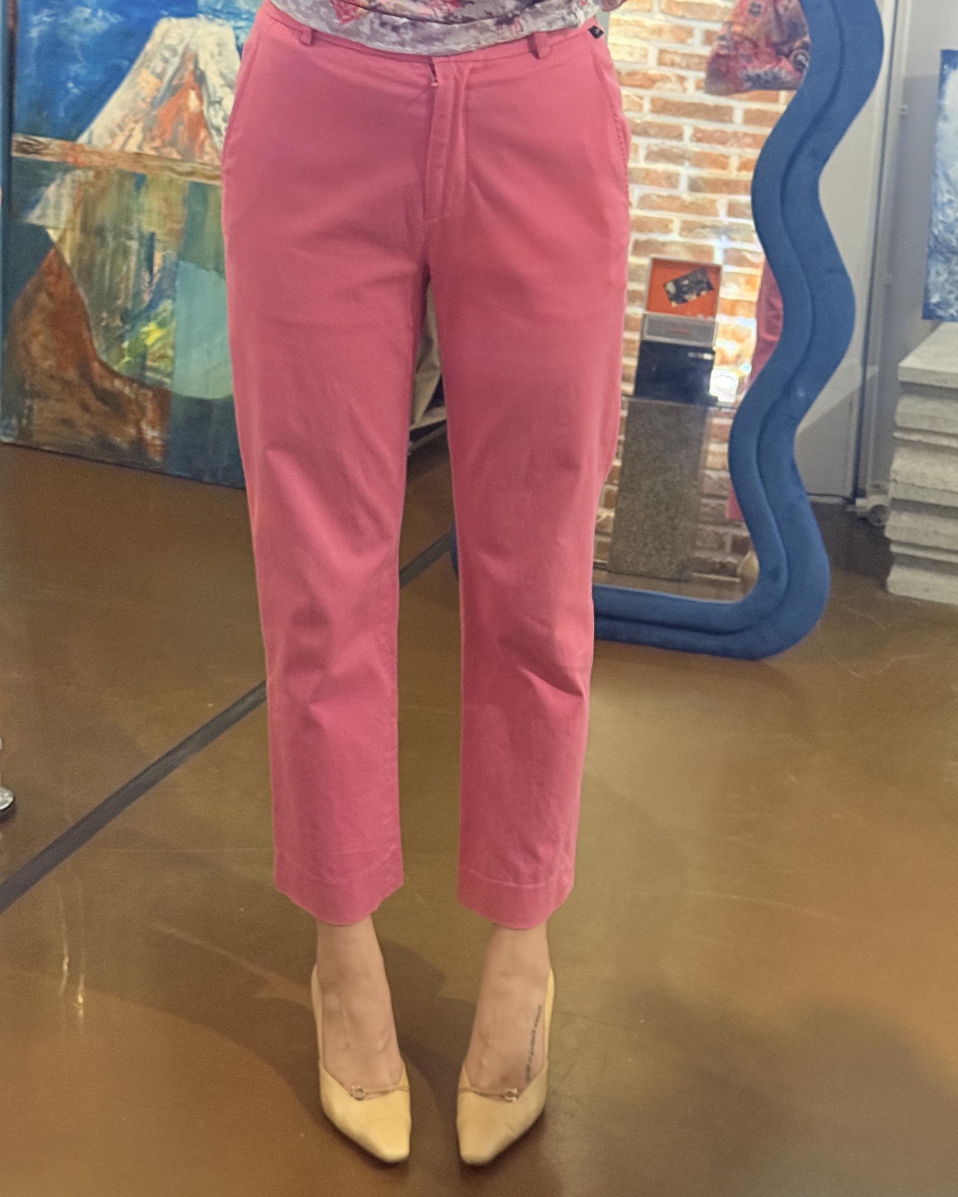 [Ralph Lauren Golf] Pink Cotton Blend Straight Trousers