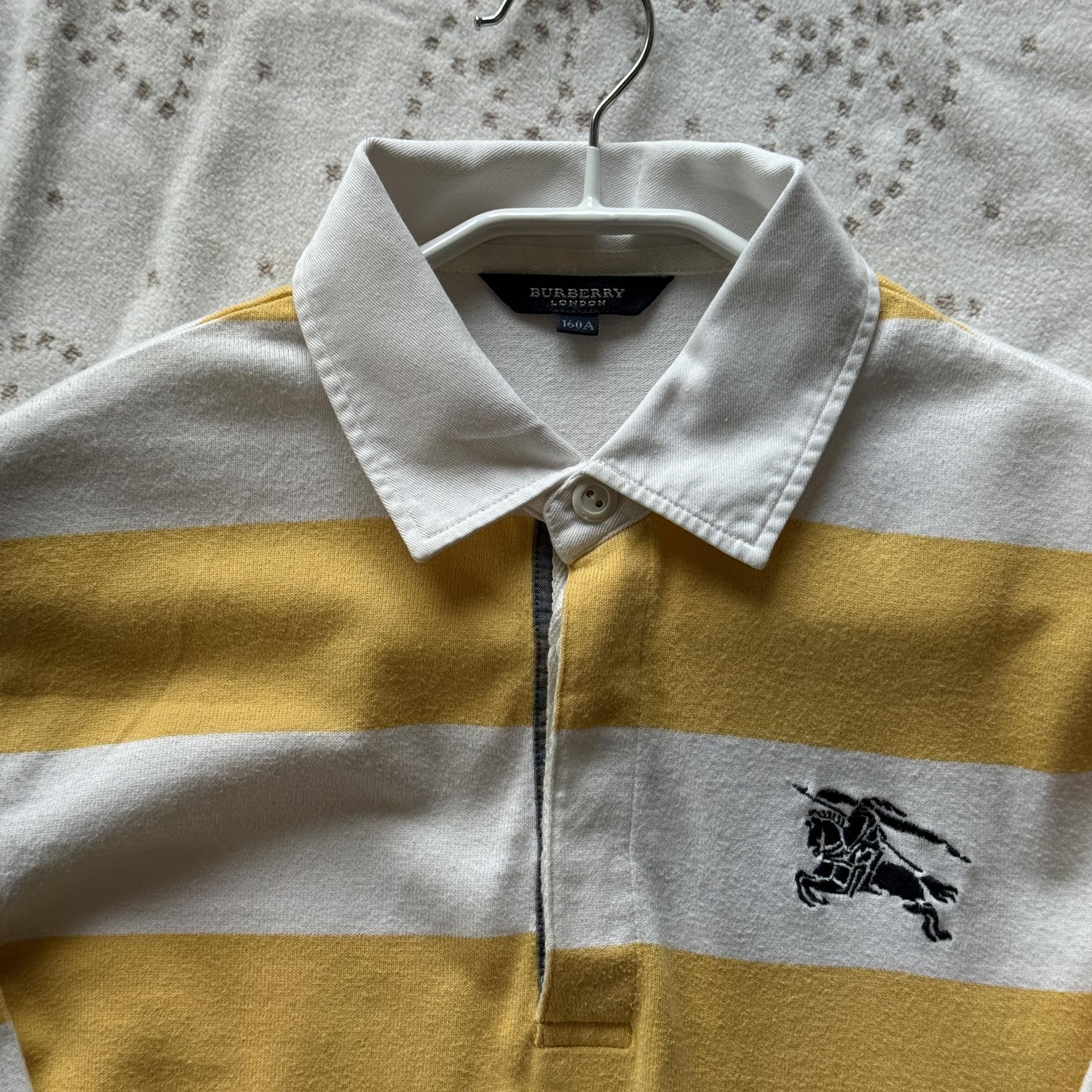[BURBERRY LONDON] Yellow Stripe Rugby Shirt