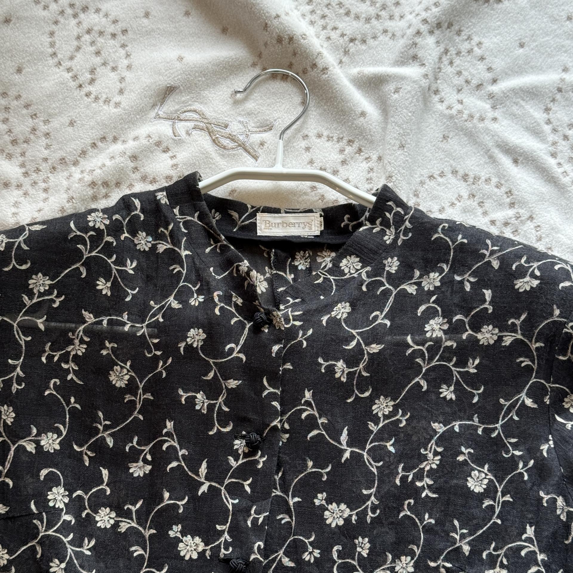 [Burberrys] 90s Floral Sheer Dress