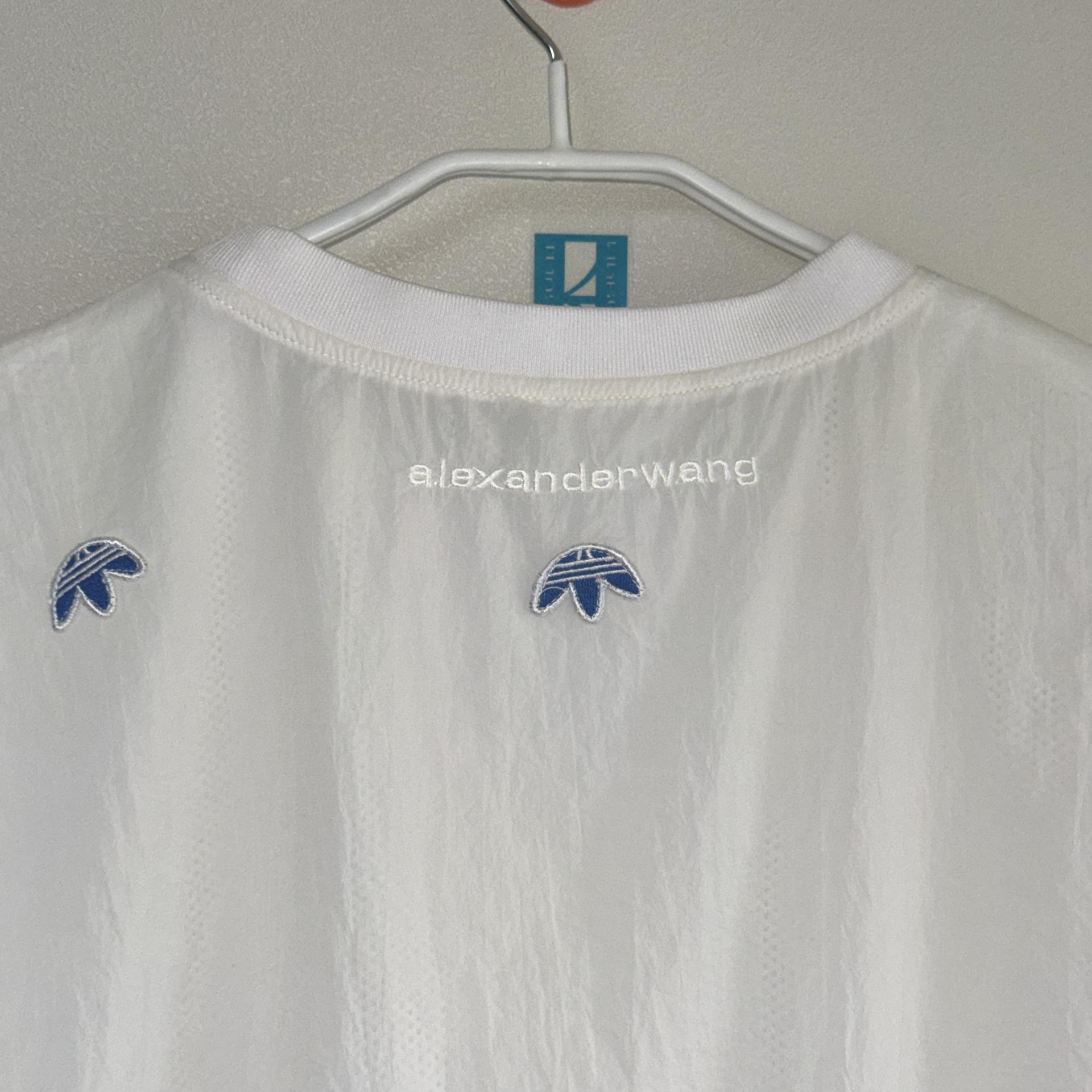 [Adidas x Alexander Wang] Vintage White Windbreaker Jacket (M)