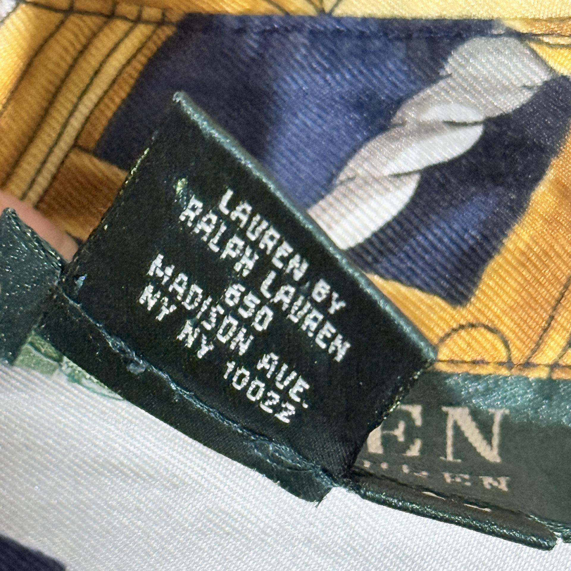[LAUREN RALPH LAUREN] Nautical Print 100% Silk Shirt