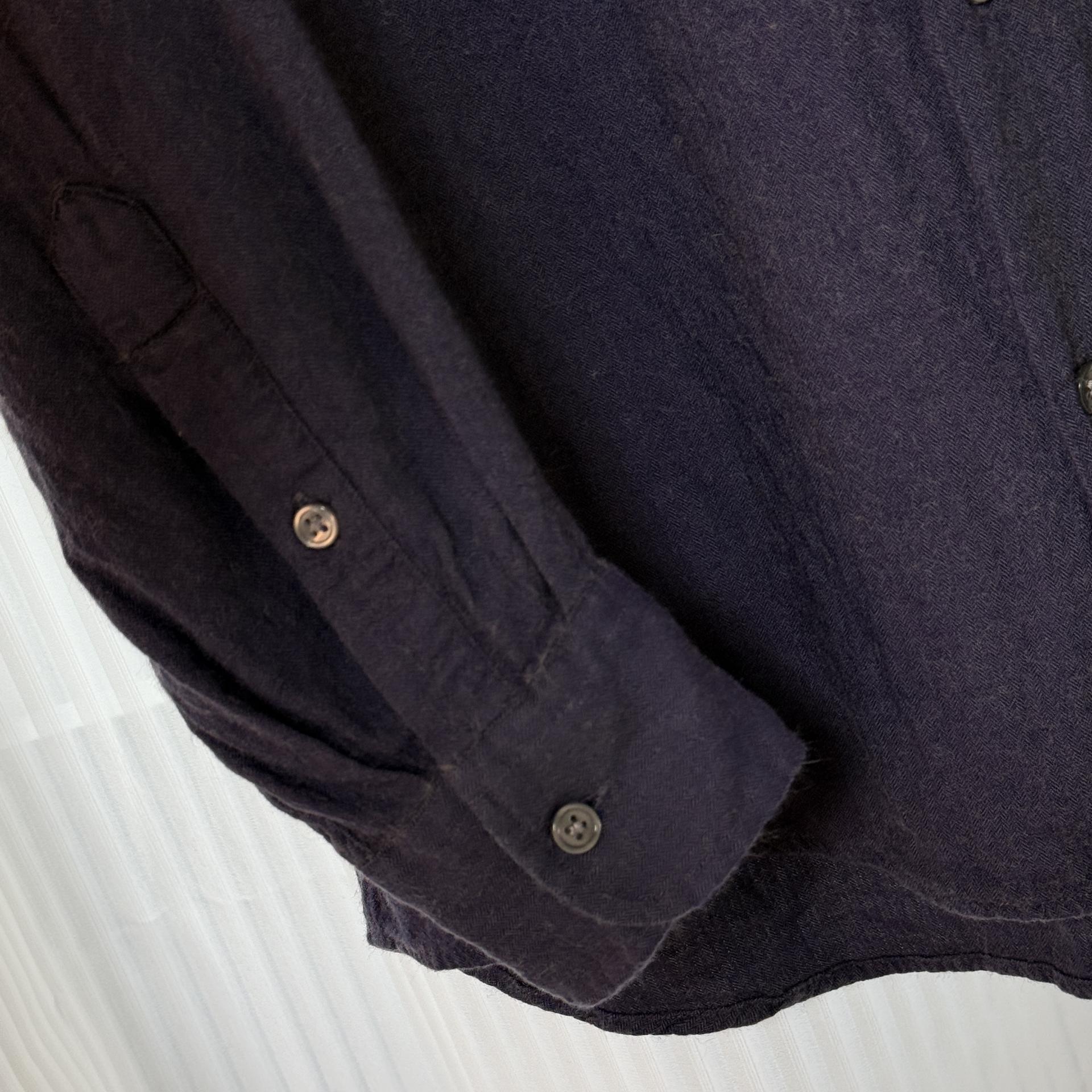 [GUCCI] Herringbone Flannel Long Sleeve Shirt (Purple Navy)