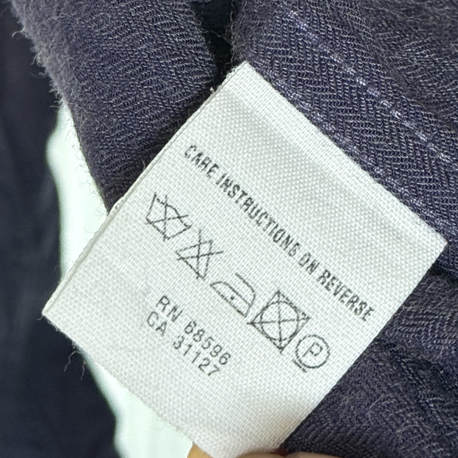 [GUCCI] Herringbone Flannel Long Sleeve Shirt (Purple Navy)