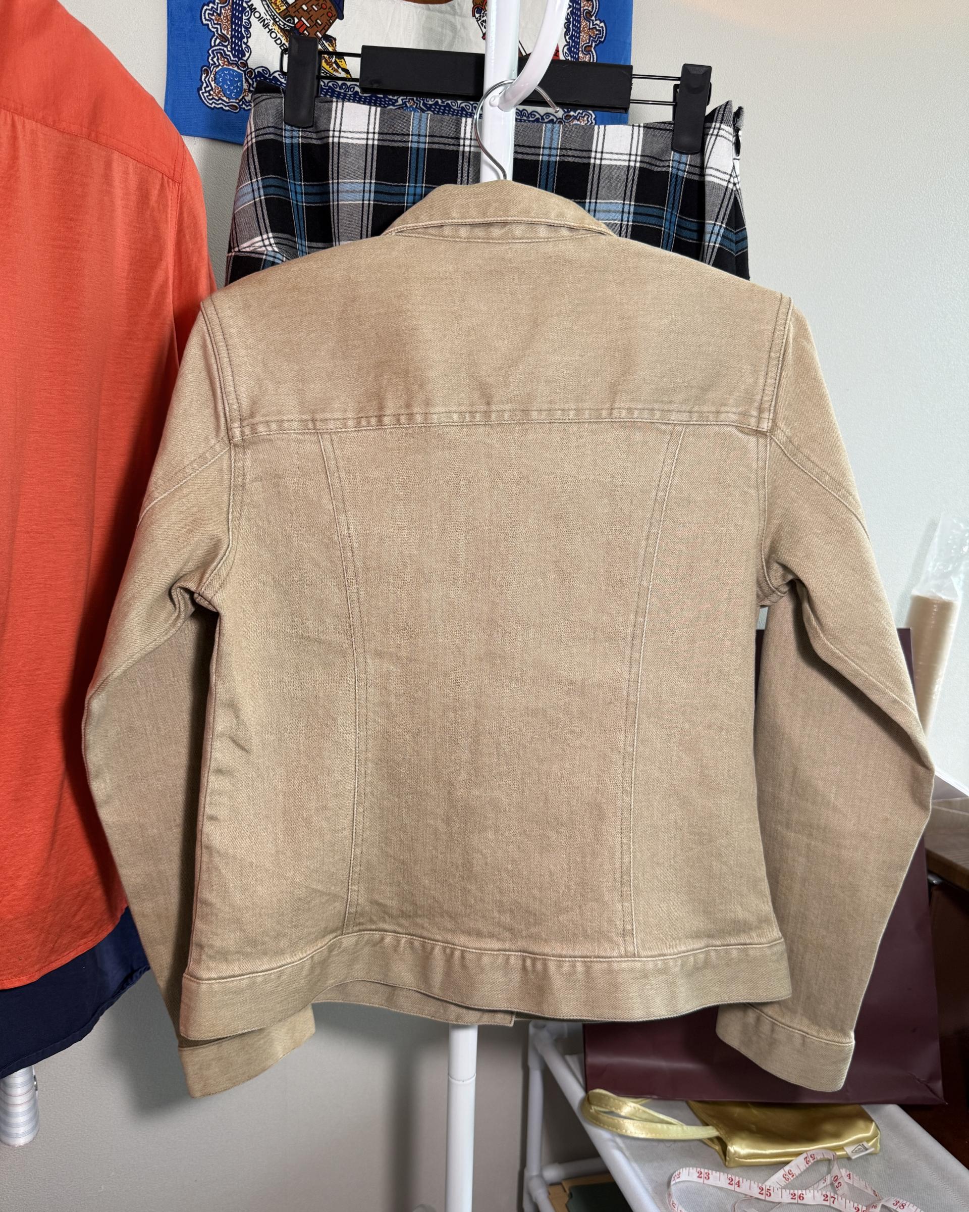 [MCM Légère] 90s Vintage Beige Cotton Denim Jacket