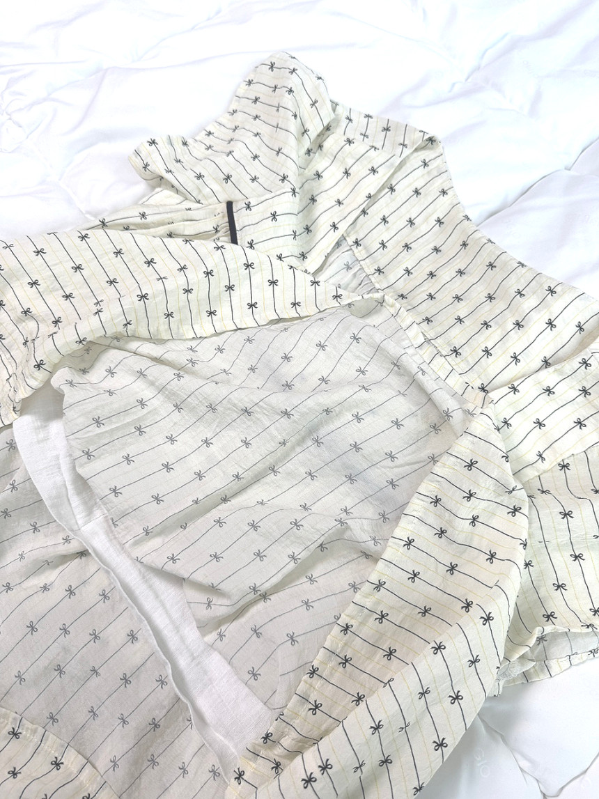 (종이패턴) 노브라 파이핑 잠옷 상의 패턴 + 바지 패턴 잠옷 만들기 도안 DIY 재료 키트 동영상제공